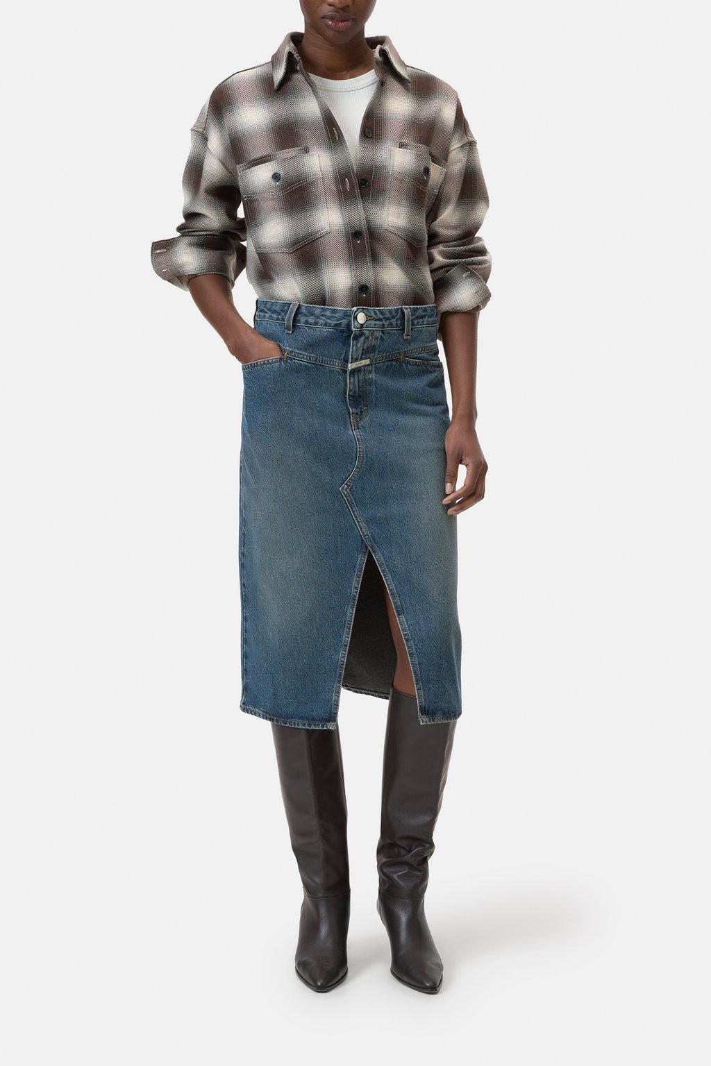 Jeansrock mit Schlitzen