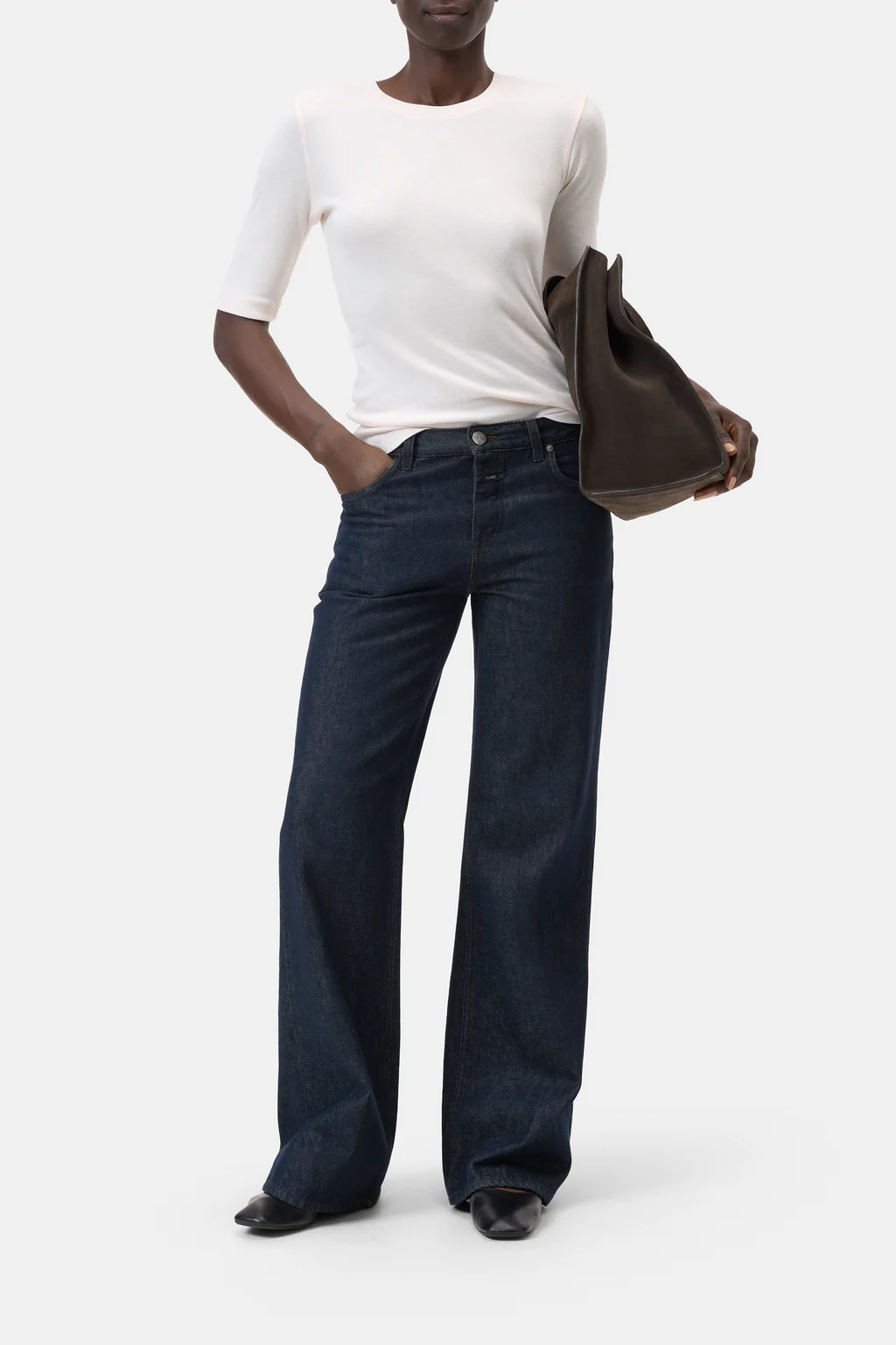 T-Shirt aus Baumwoll-Modal-Mix