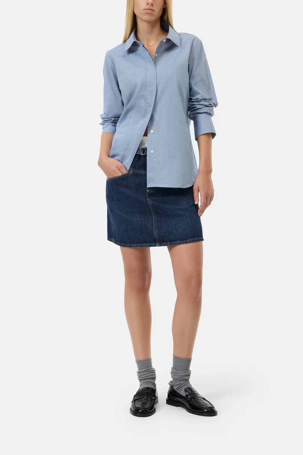 Bluse aus Baumwoll-Mix