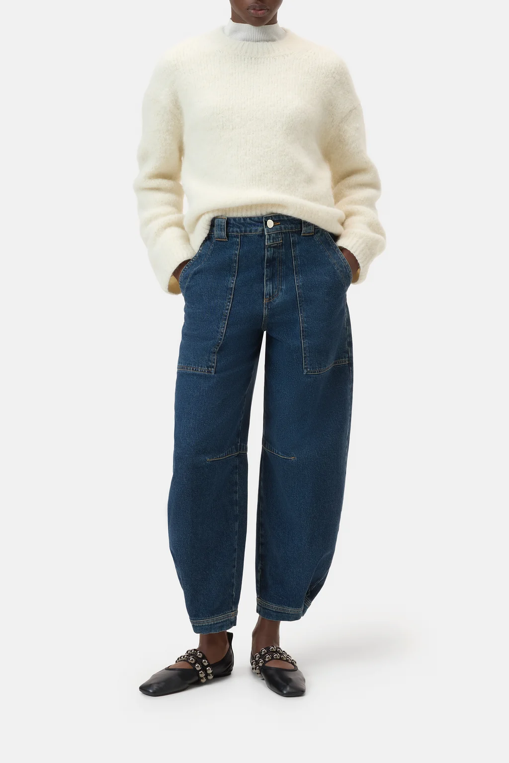 Rundhals-Pullover aus Alpaka-Mix-Garn