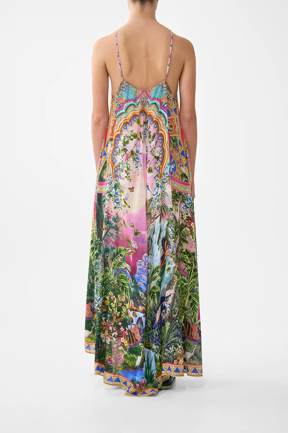 GATHER NECK HARDWARE MAXI DRESS TURKISH DELIGHT