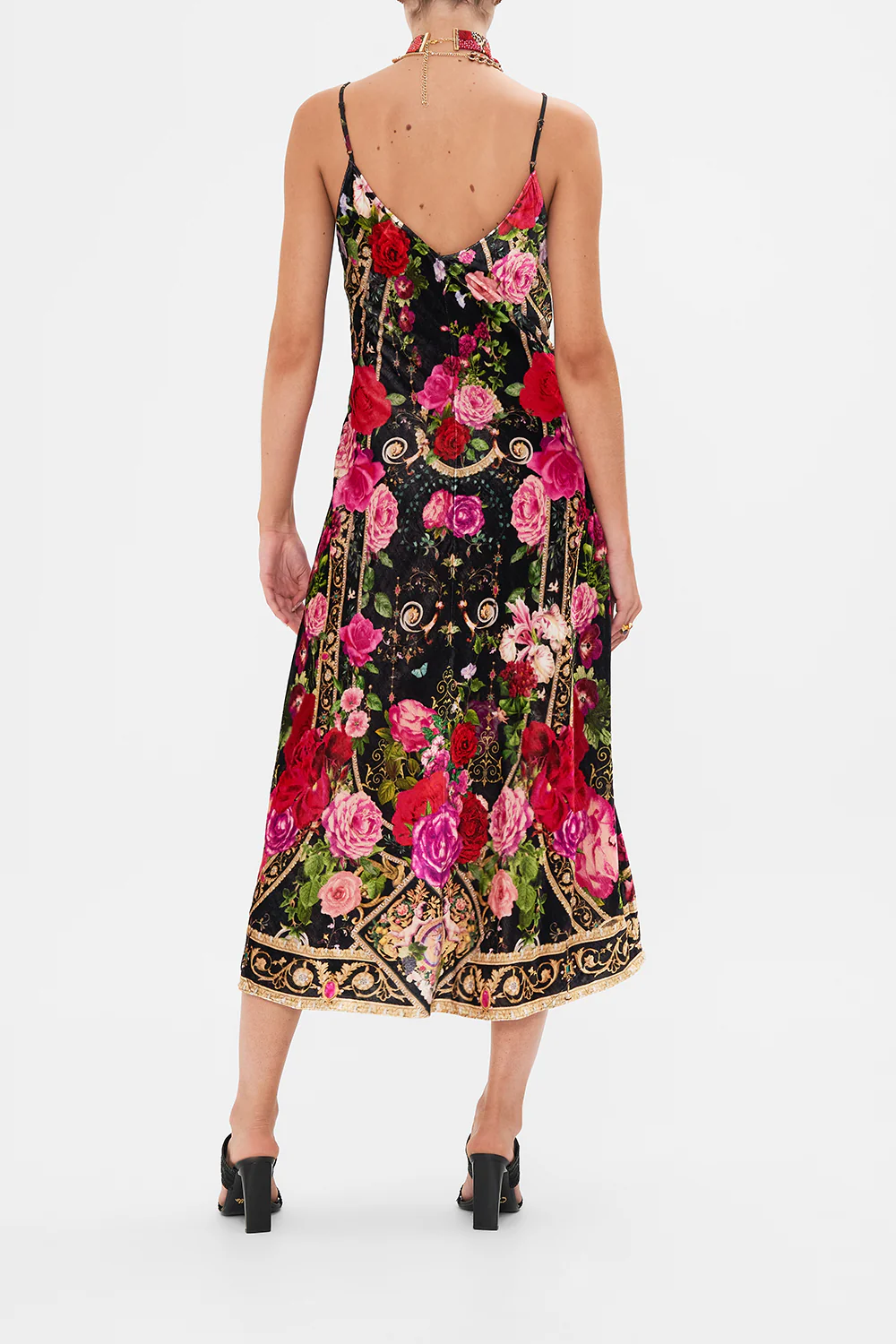 V NECK BIAS SLIP - VELVET RESERVATION FOR LOVE