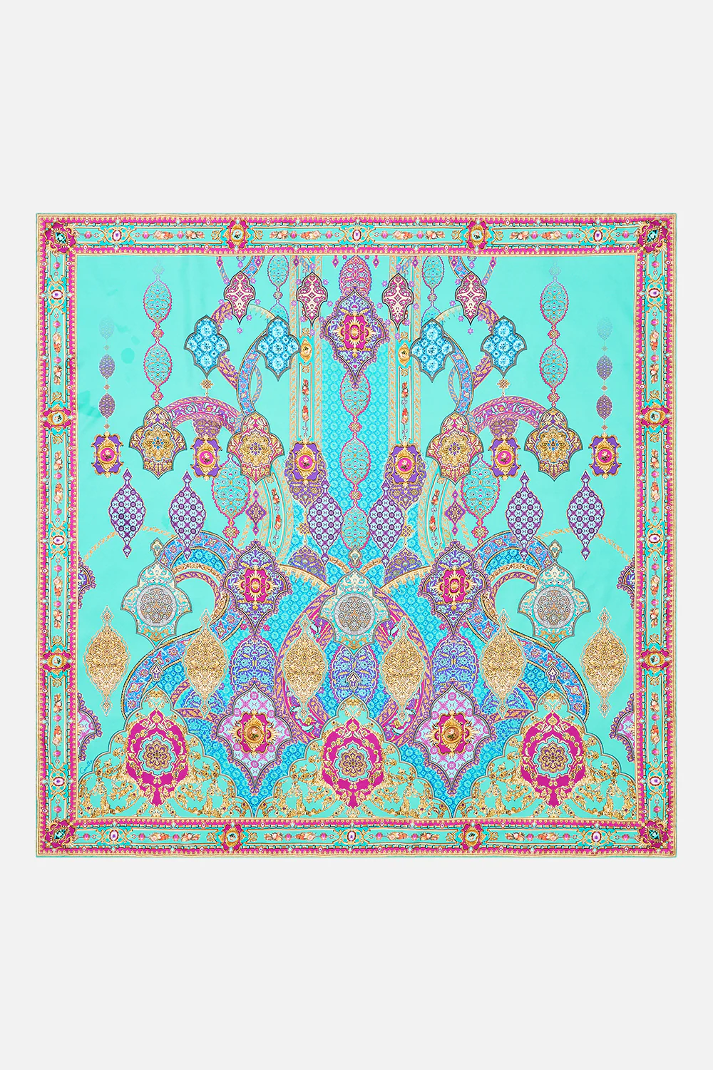 PRINTED SILK TWILL SQUARE SCARF THE CONCUBINES CORRIDOR