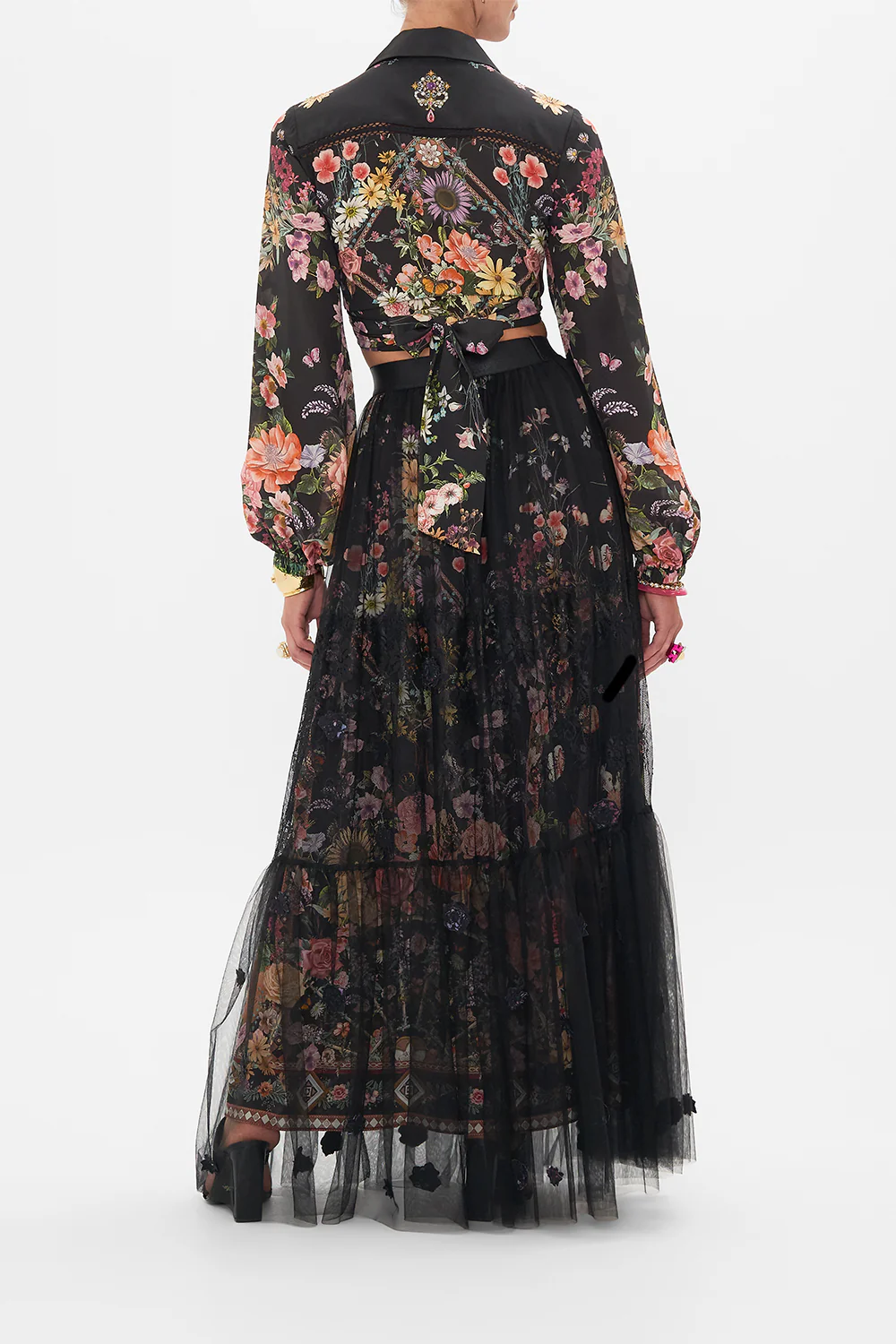 WAISTBAND RUFFLE HEM SKIRT LETTERS FROM A VINEYARD