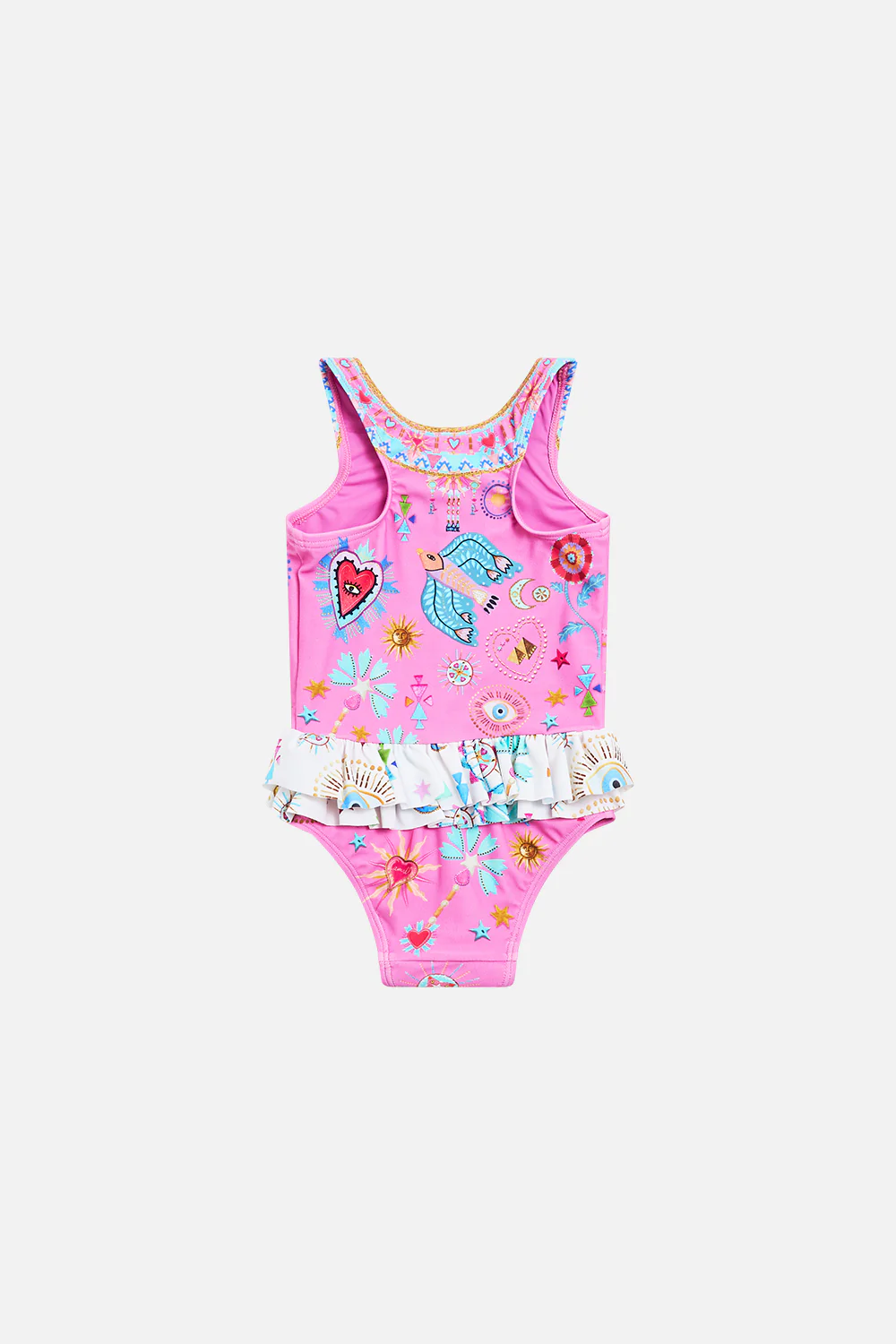 BABIES RUFFLE BACK ONE PIECE RAINBOW ROADS