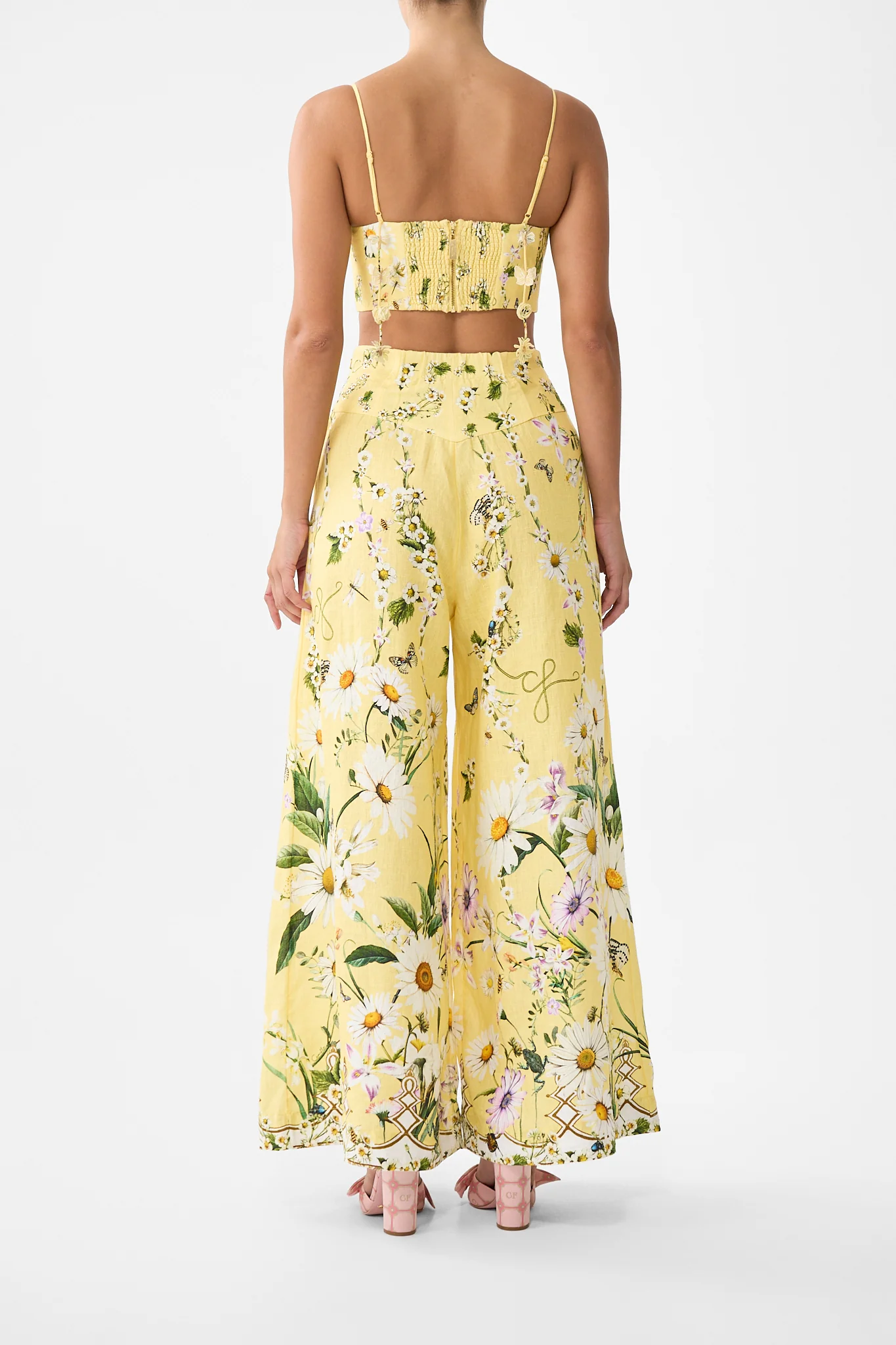 CORSET CROP TOP DAISY CHAINS