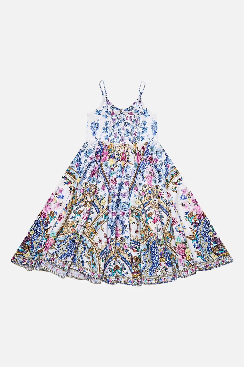 KIDS STRAPPY MAXI DRESS WITH TIE FRONT ALL ABOUT THAT LACE