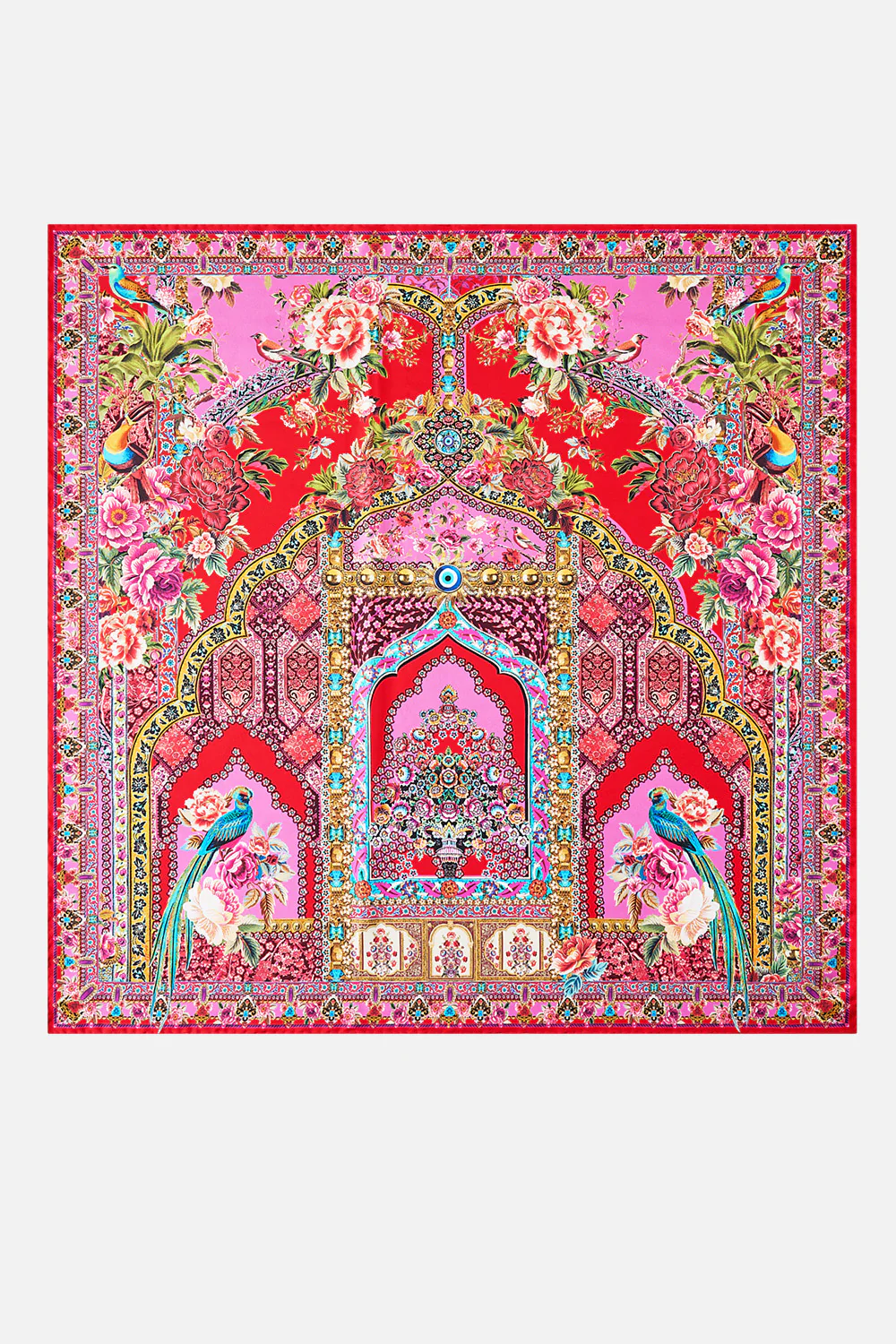 PRINTED SILK TWILL SQUARE SCARF HEIRLOOM EMPIRE