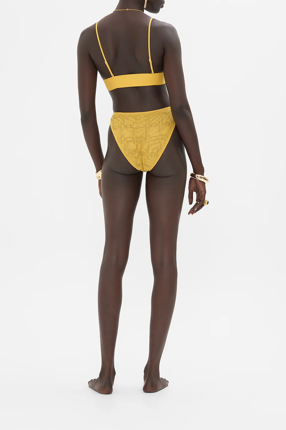 MESH SOFT PULL ON TRI BRA GOLD