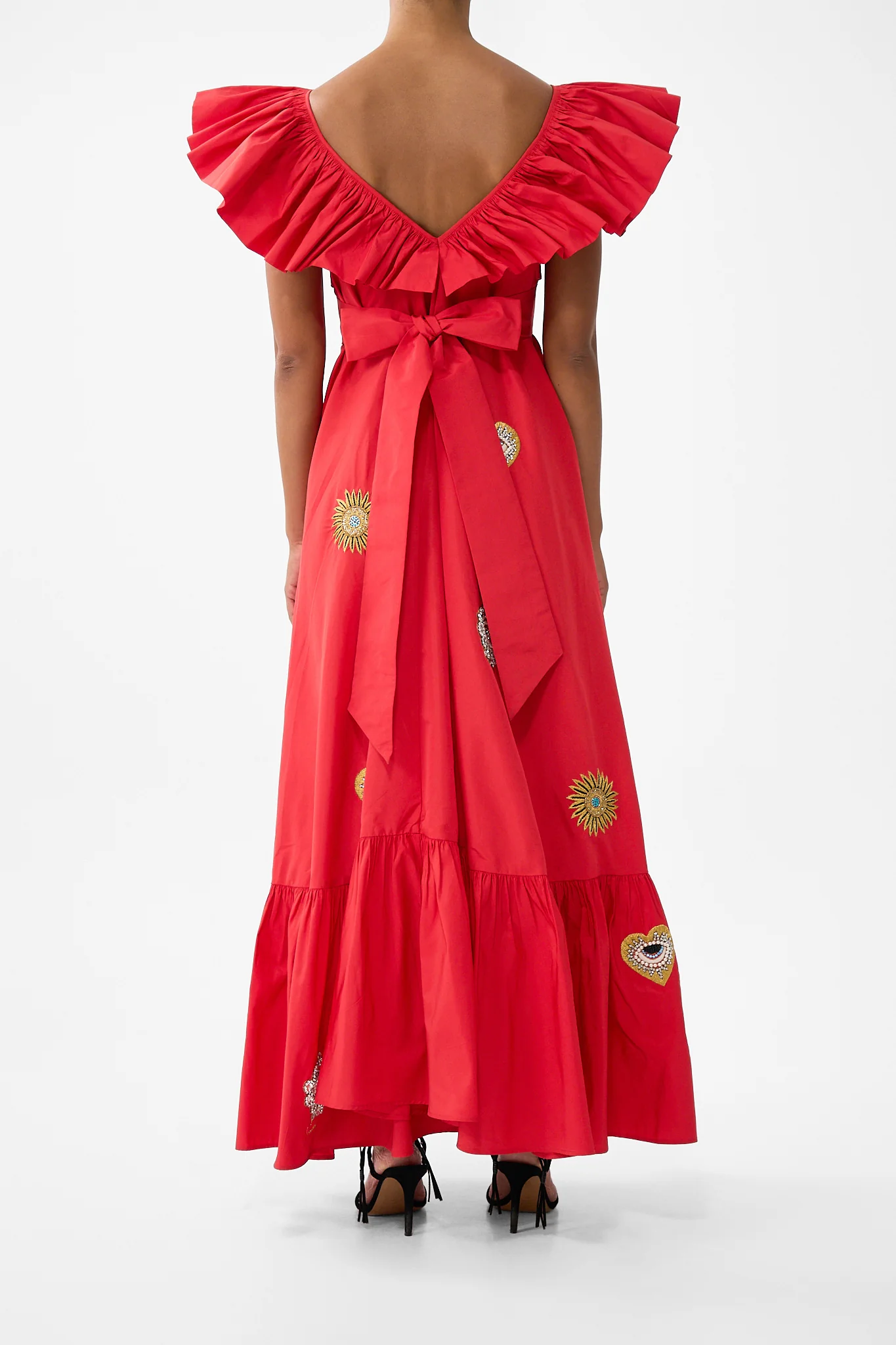 FRILL NECK DRESS WITH HARDWARE NAZAR NIRVANA