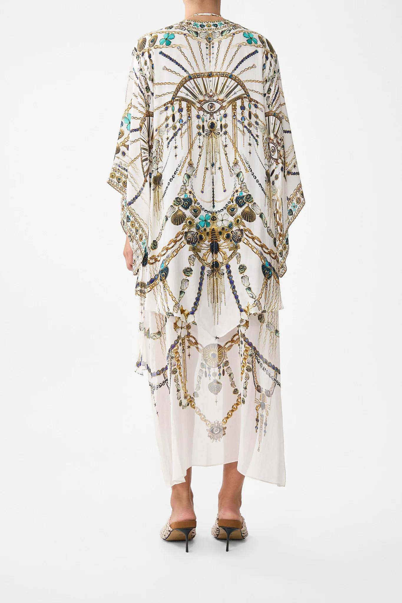 KIMONO WITH LONG UNDERLAYER CHAIN GANG