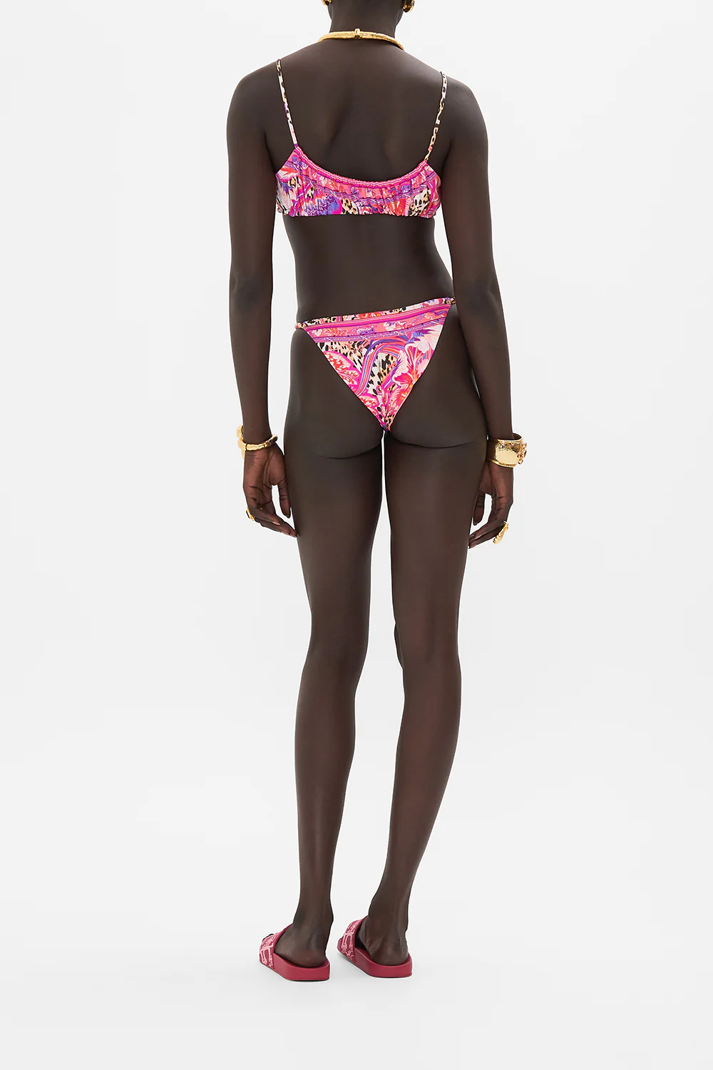 SQUARE NECK GATHERED CROP TOP VIOLA VINTAGE