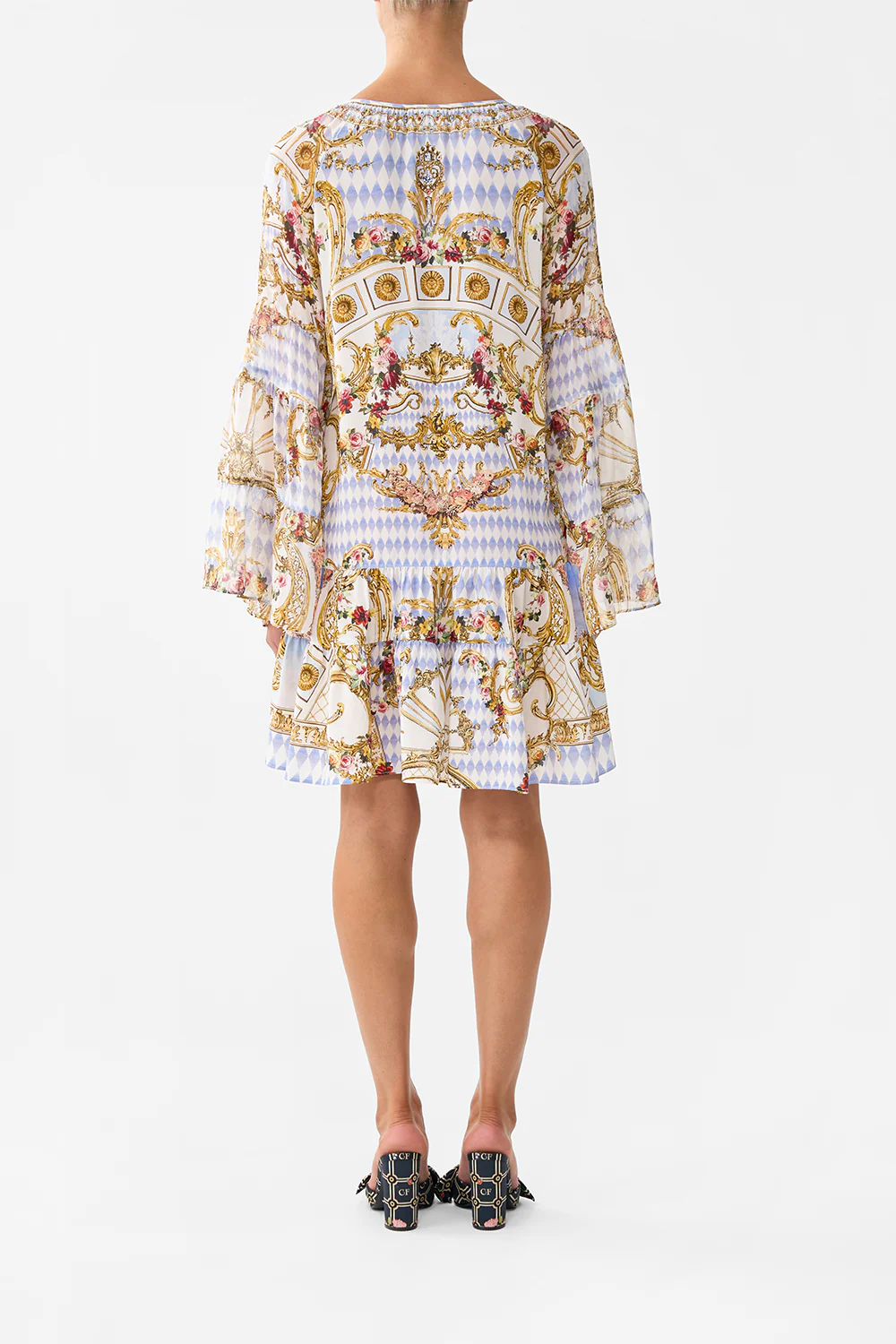 A-LINE GATHERED PANEL DRESS THRONE GAMES