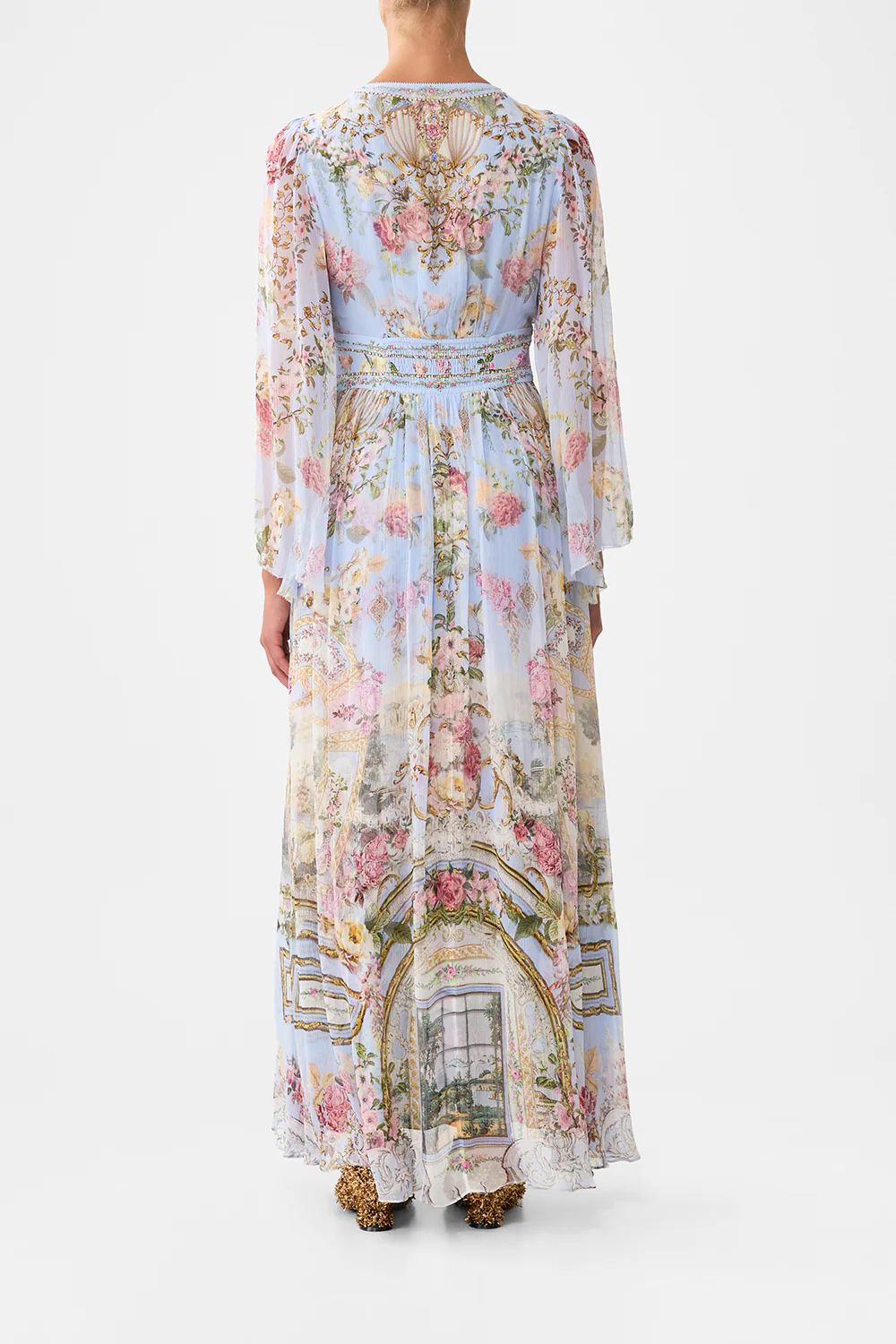 FLARED SLEEVE DRESS TILED IN TIME