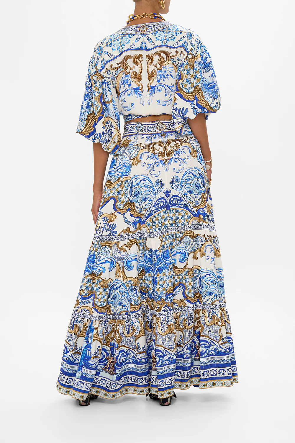 HIGH WAISTED TIERED SKIRT AZUL ADVENTURES