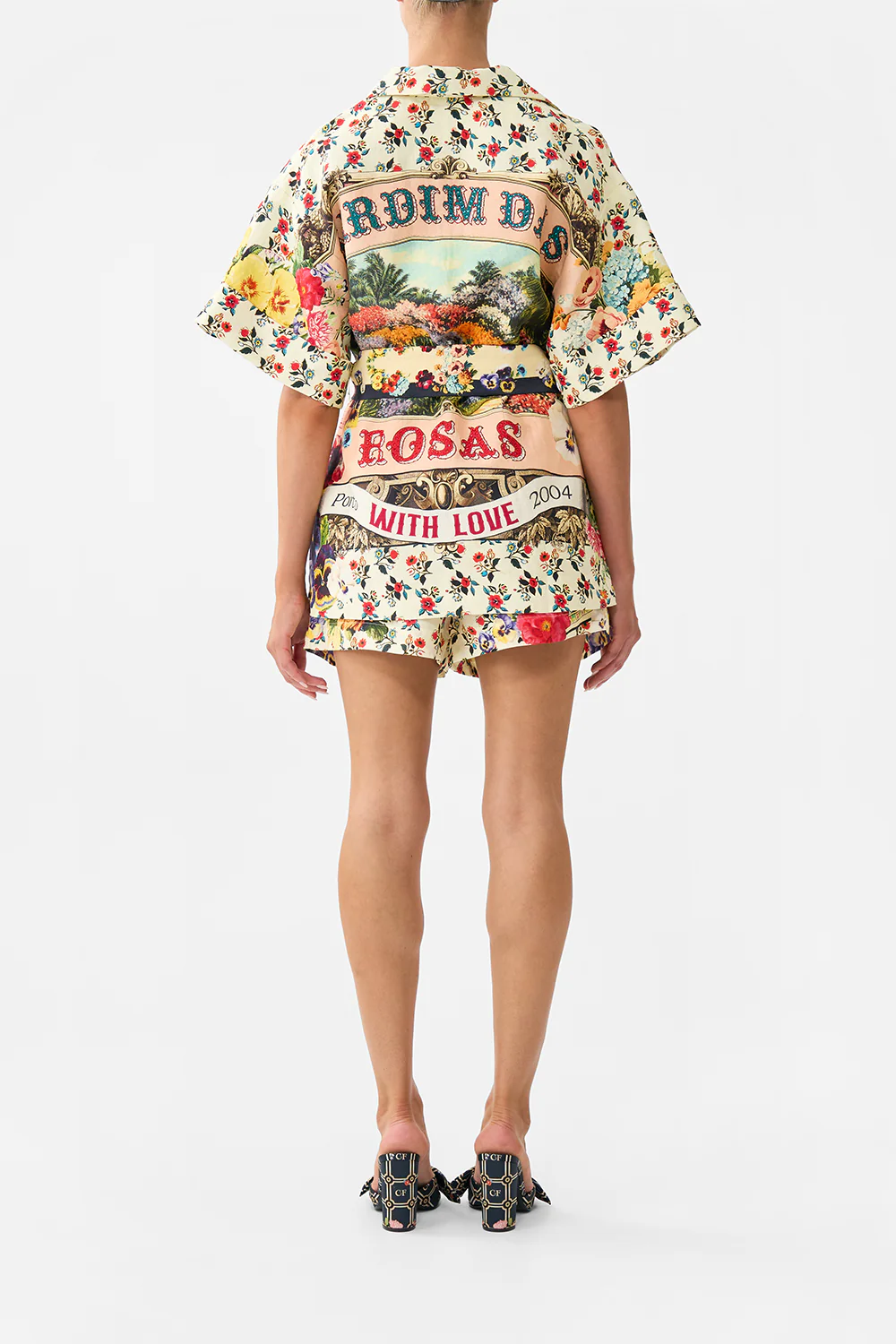 DOUBLE BREASTED SHORT SLEEVE JACKET AROMATIC AMOR