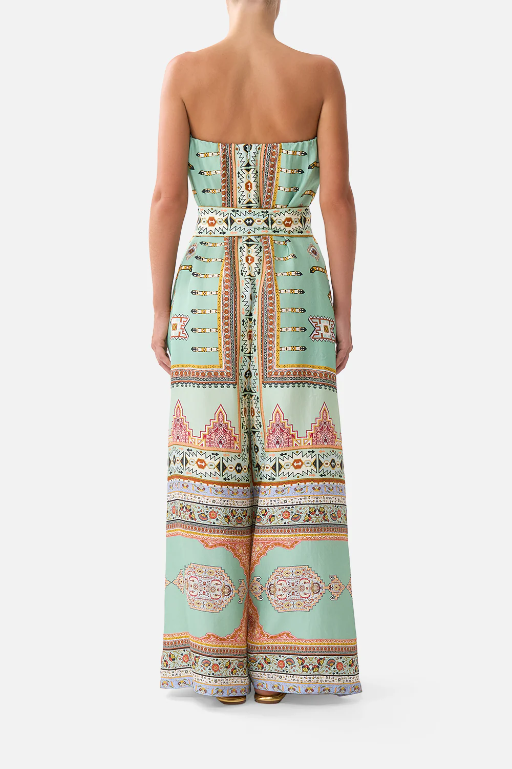 FRONT PLEAT STRAPLESS JUMPSUIT LEGEND HAS IT