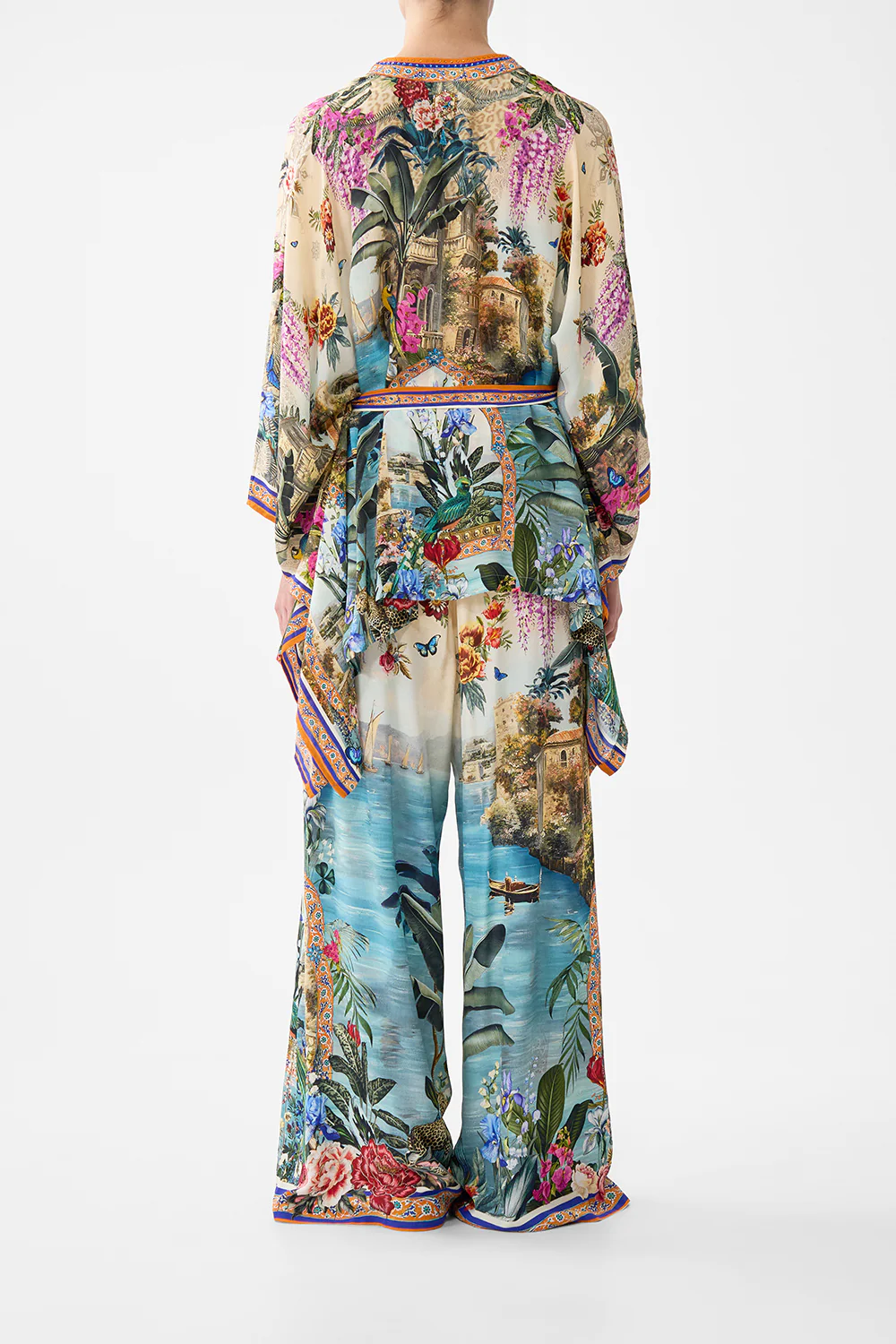 BUTTON THROUGH SCARF BLOUSE BODRUM BOTANICALS