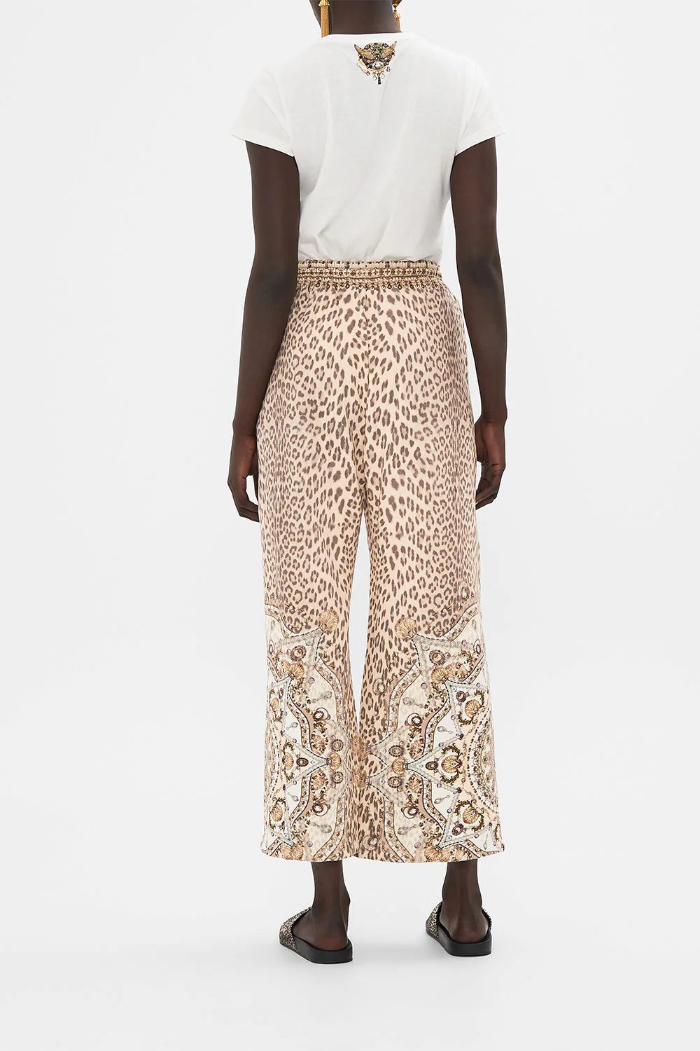 EMBELLISHED STRAIGHT LEG TRACK PANT GROTTO GODDESS