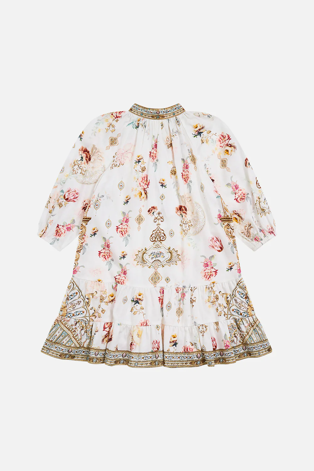 KIDS SHIRT MINI DRESS WITH PUFF SLEEVE OTTOMAN DYNASTY