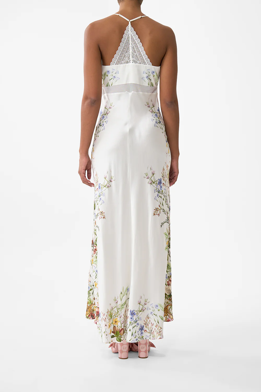 LACE SPLICE BIAS LONG DRESS DRESSING ROOM DRAMA