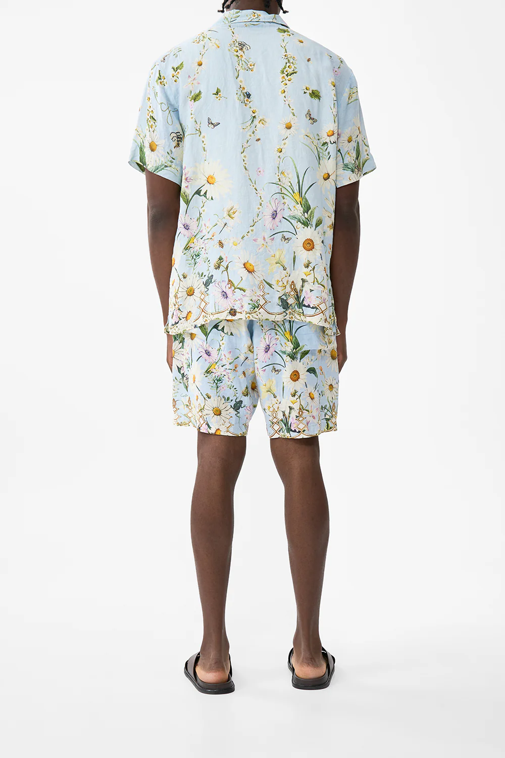 LONG WALK SHORT WITH ELASTIC BACK FLORAL FREEFALL