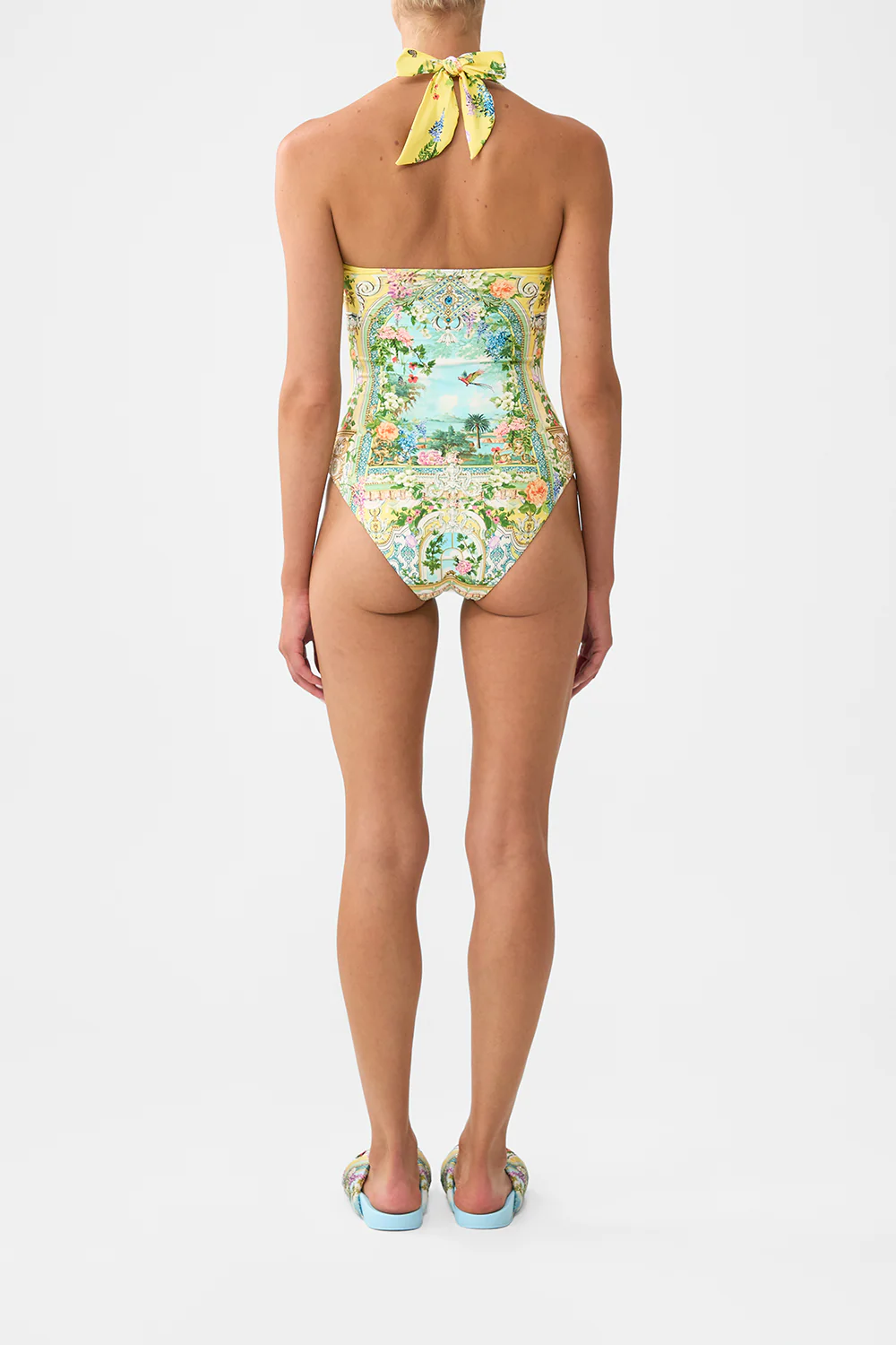 TIE FRONT HALTER ONE PIECE WITH GATHERED SIDES TALES OF TOPKAPI PALACE