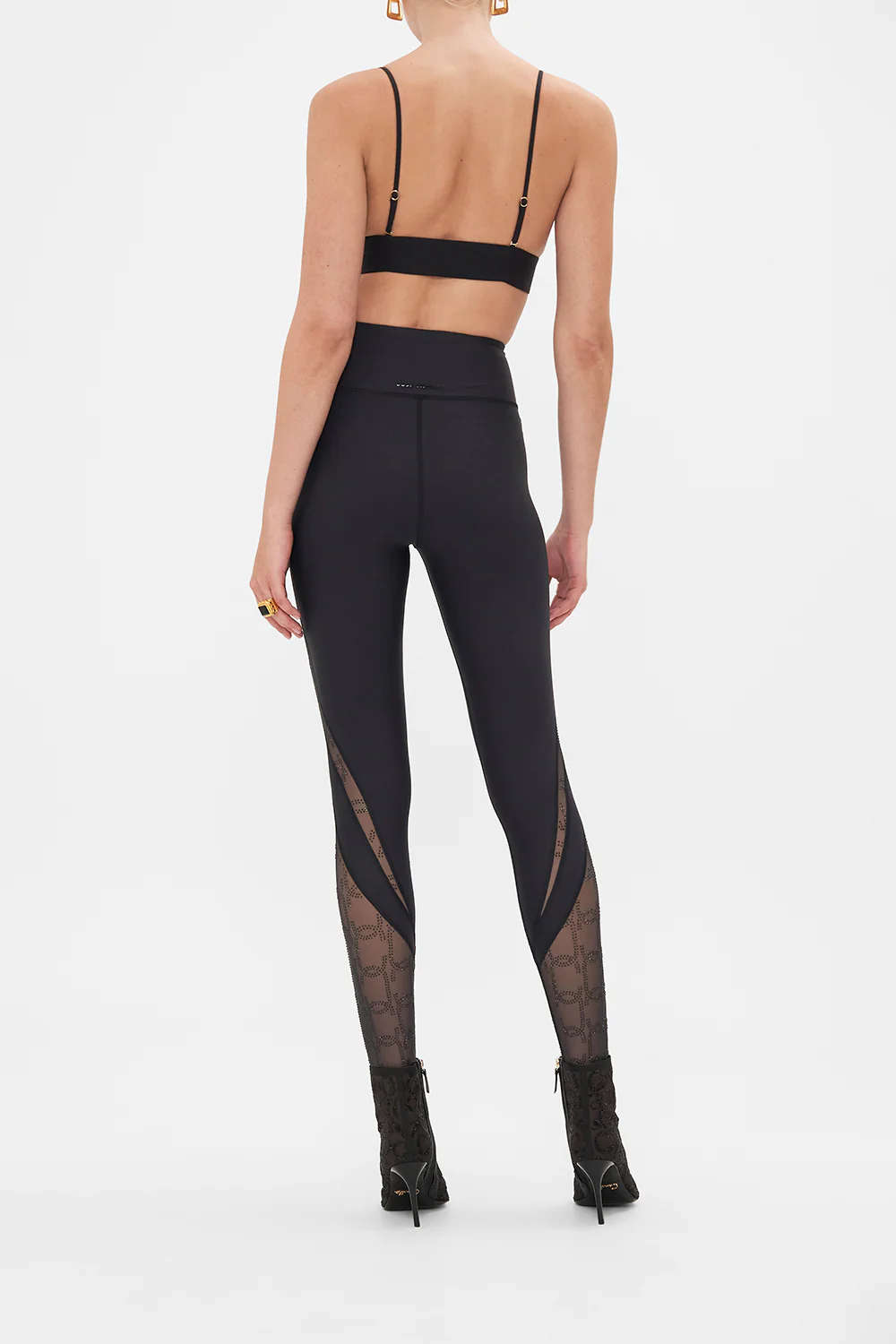 MESH SOFT PULL ON TRI BRA SOLID BLACK