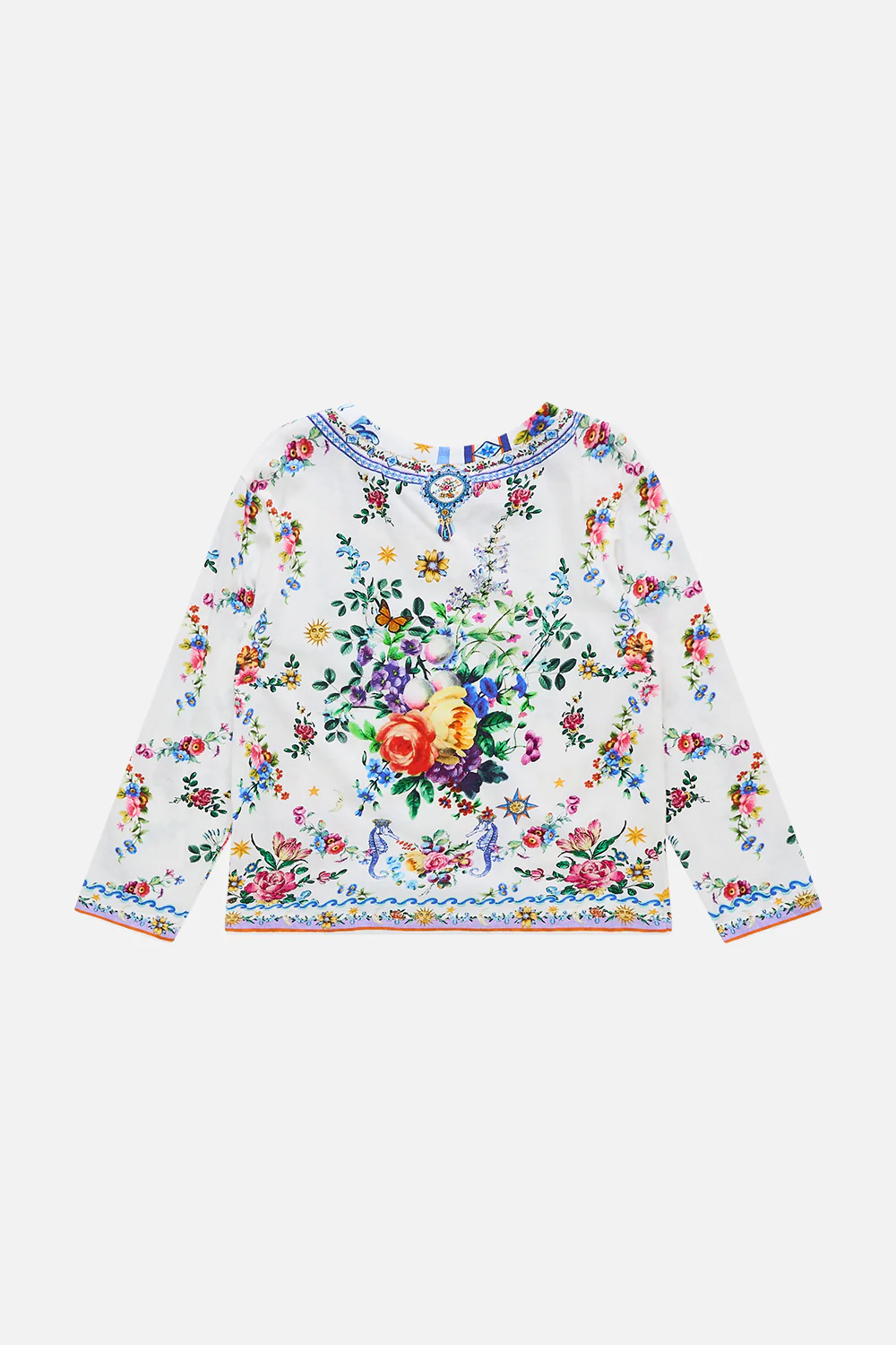 KIDS RELAXED LONG SLEEVE TEE 4-10 TILES DARLS