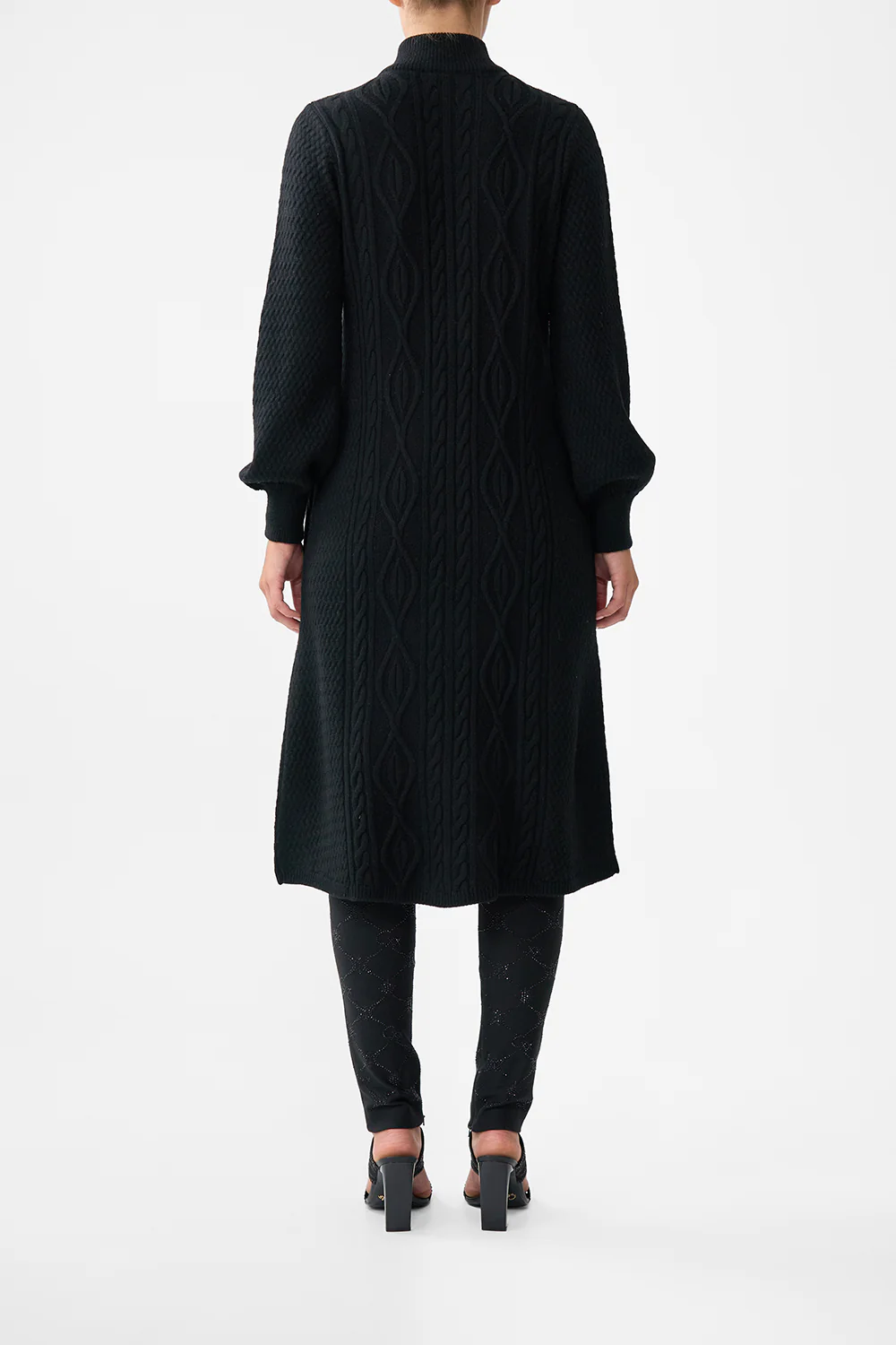 A-LINE COAT SOLID BLACK