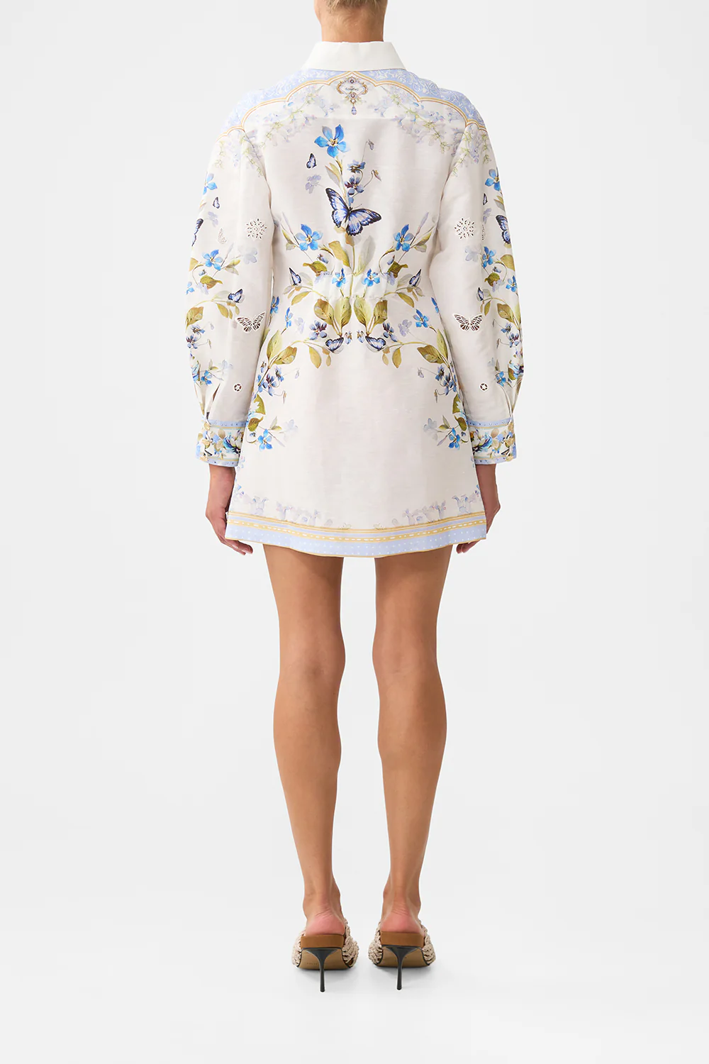 SHIRT DRESS WITH A LINE SKIRT BOTANICAL BALLADS