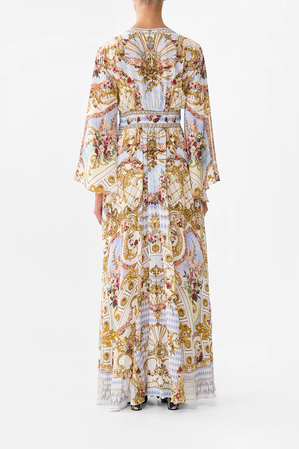 KIMONO SLEEVE DRESS WITH SHIRRING DETAIL THRONE GAMES