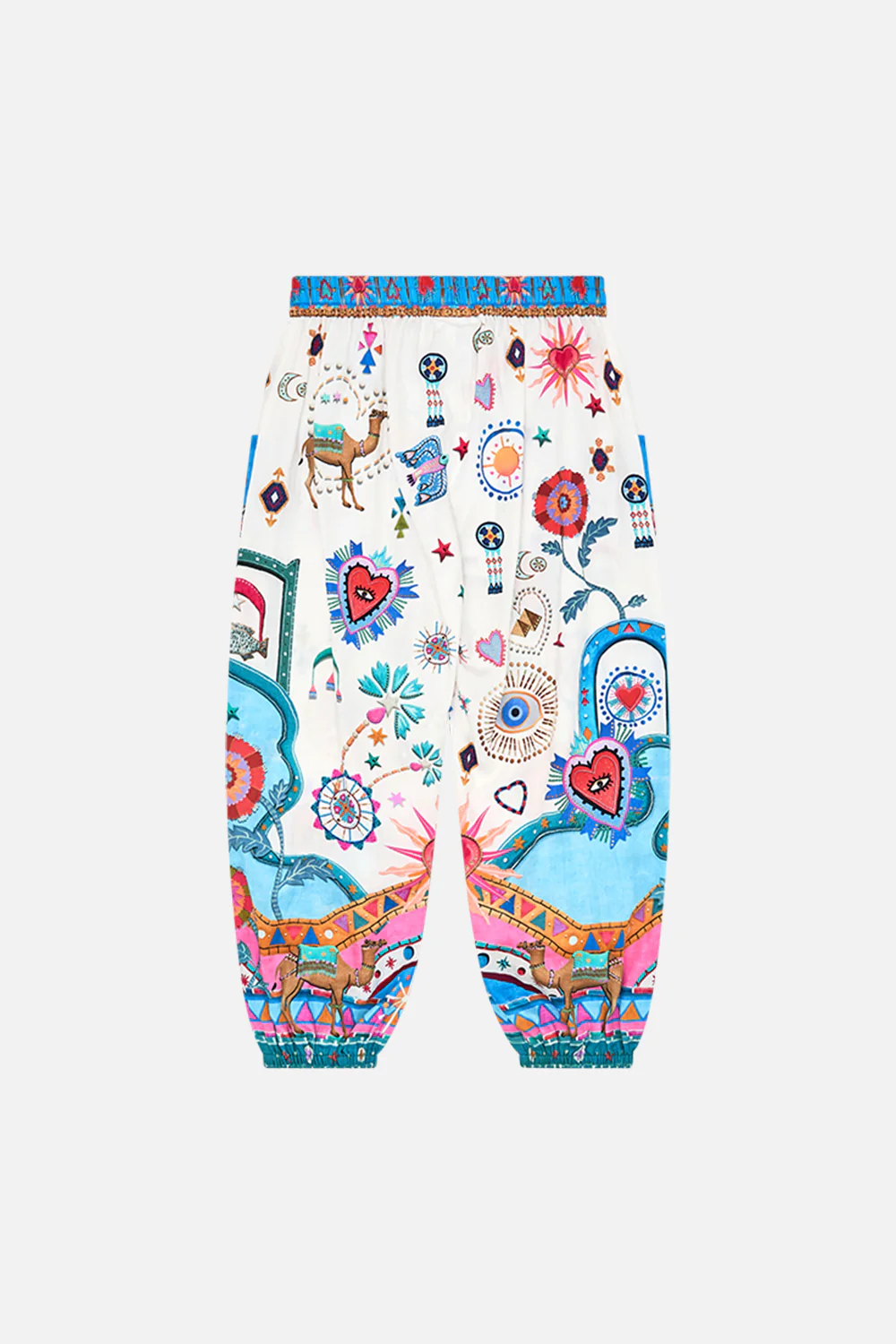 KIDS RELAXED BEACH PANT WITH POCKETS 4-10 RAINBOW ROADS