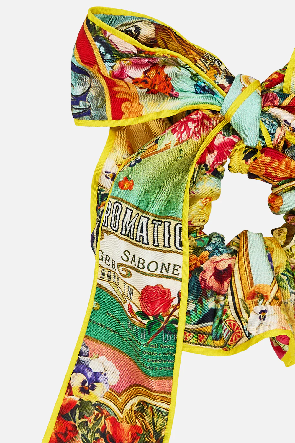 SCRUNCHIE WITH BOW AROMATIC TIGER FLOWER