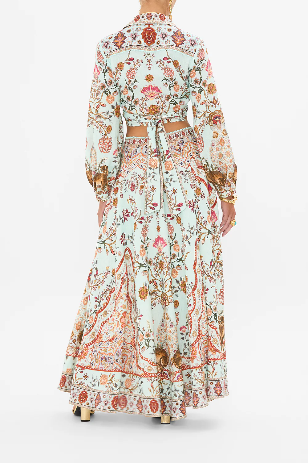 CROPPED WRAP SHIRT WEAVING WORLDS