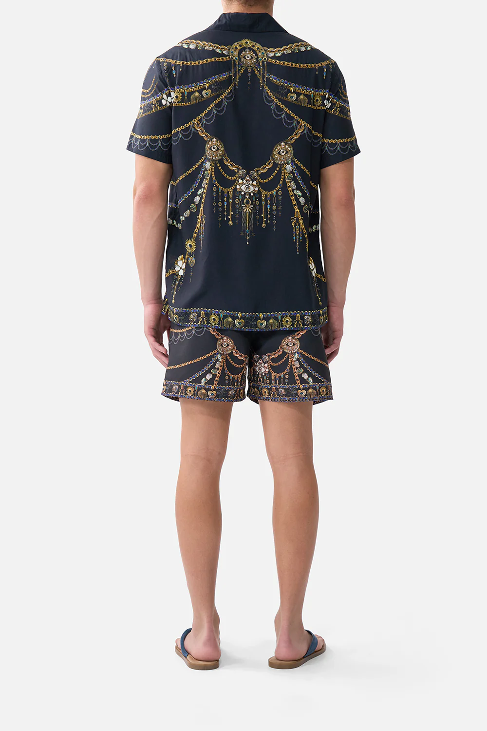 SHORT SLEEVE CAMP COLLARED SHIRT AMULETS AND ALCHEMY