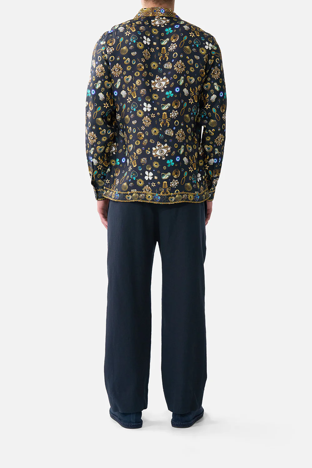 LONG SLEEVE CAMP COLLARED SHIRT AMULETS AND ALCHEMY