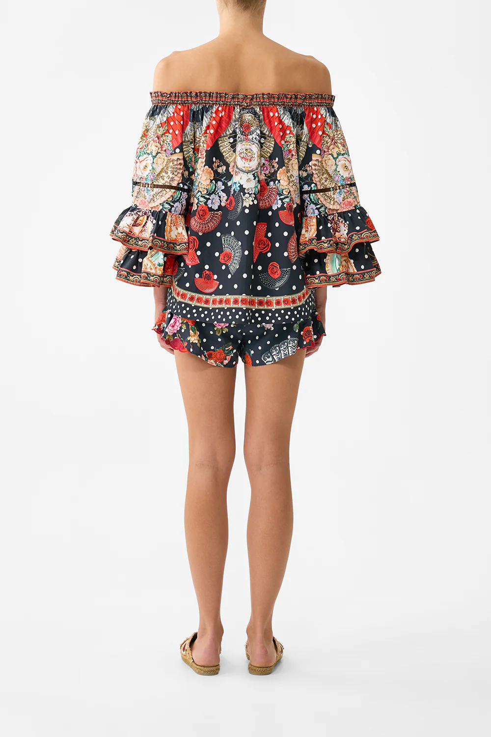 OFF SHOULDER TOP WITH FRILL SLEEVE DAUGHTERS OF DUENDE