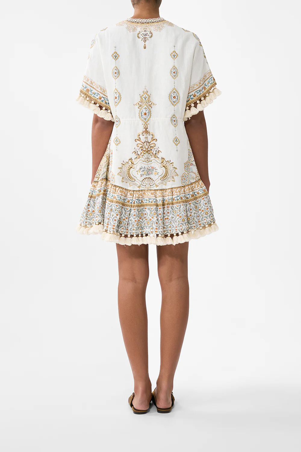 SHORT V NECK EMBROIDERED DRESS OTTOMAN DYNASTY