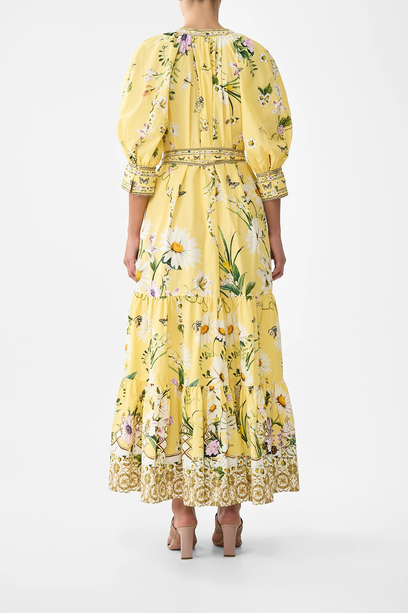 TIERED SHIRT DRESS WITH SHORT SLEEVE DAISY CHAINS