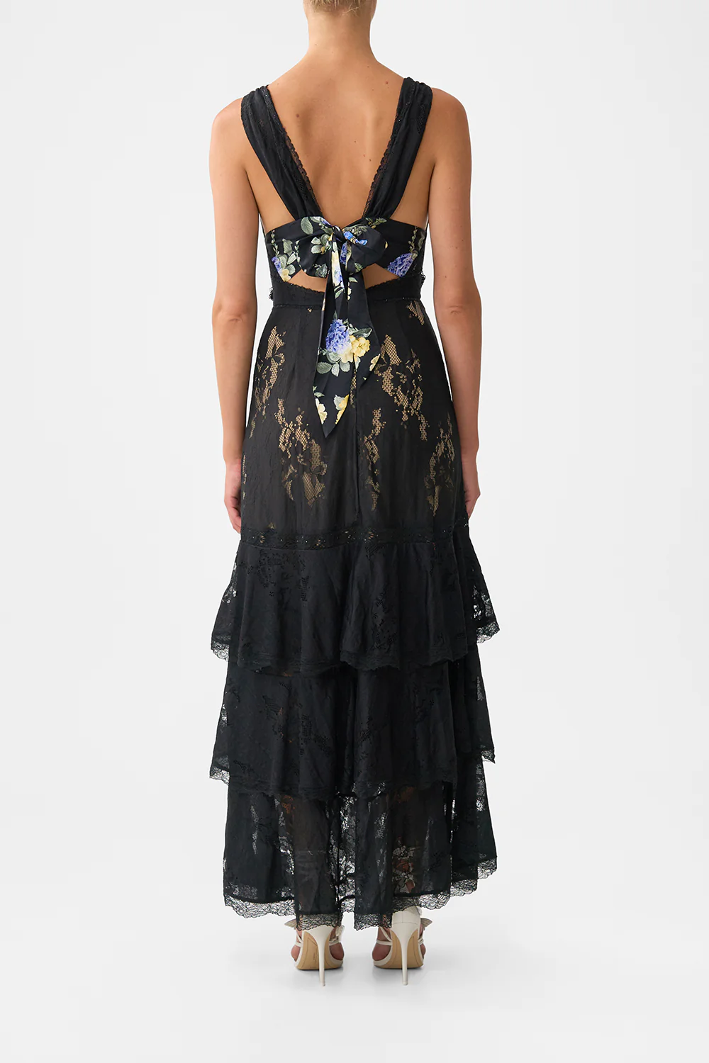 TIERED RUFFLE HEM DRESS OTTOMAN ELEGANCE