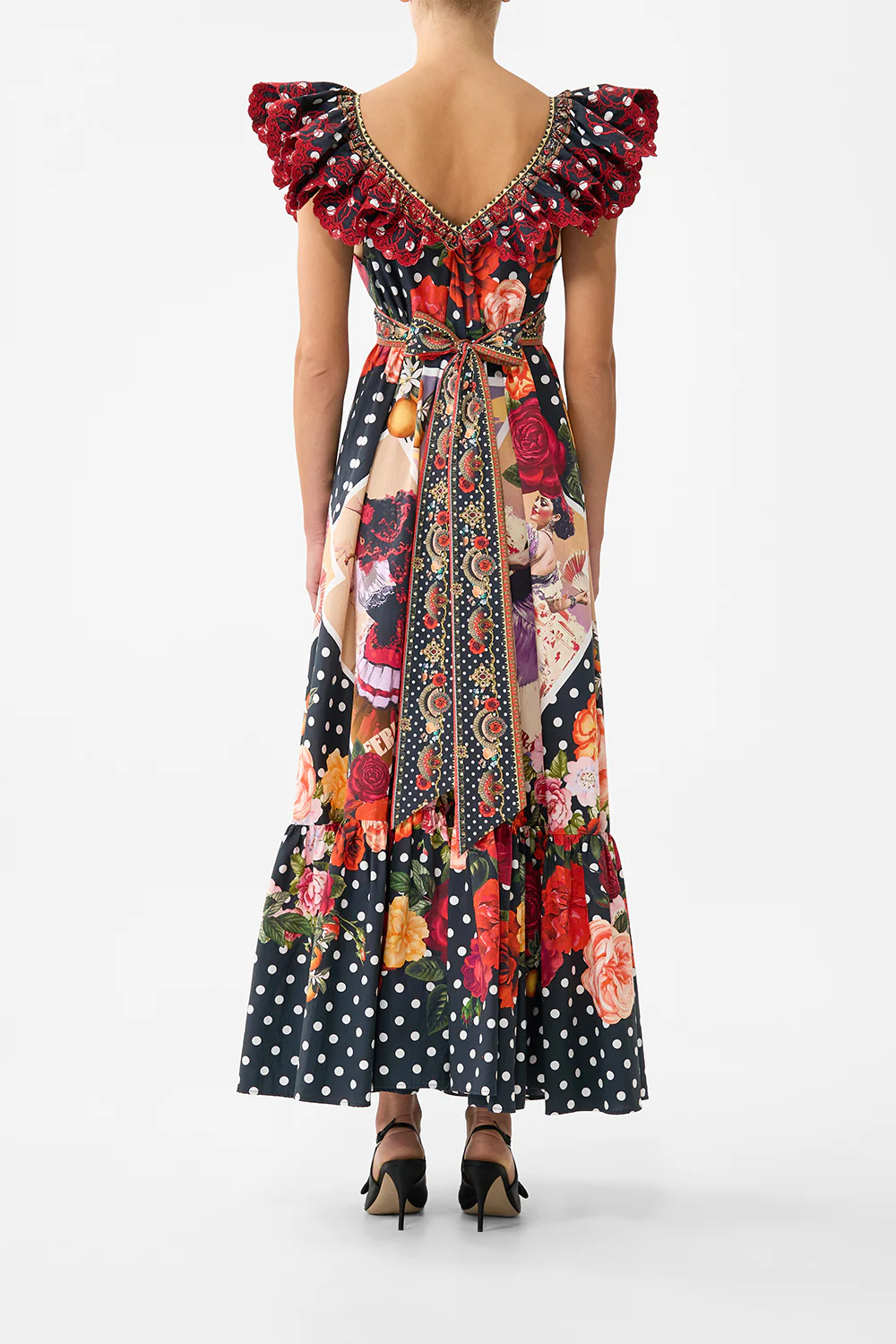 FRILL NECK DRESS WITH HARDWARE DAUGHTERS OF DUENDE