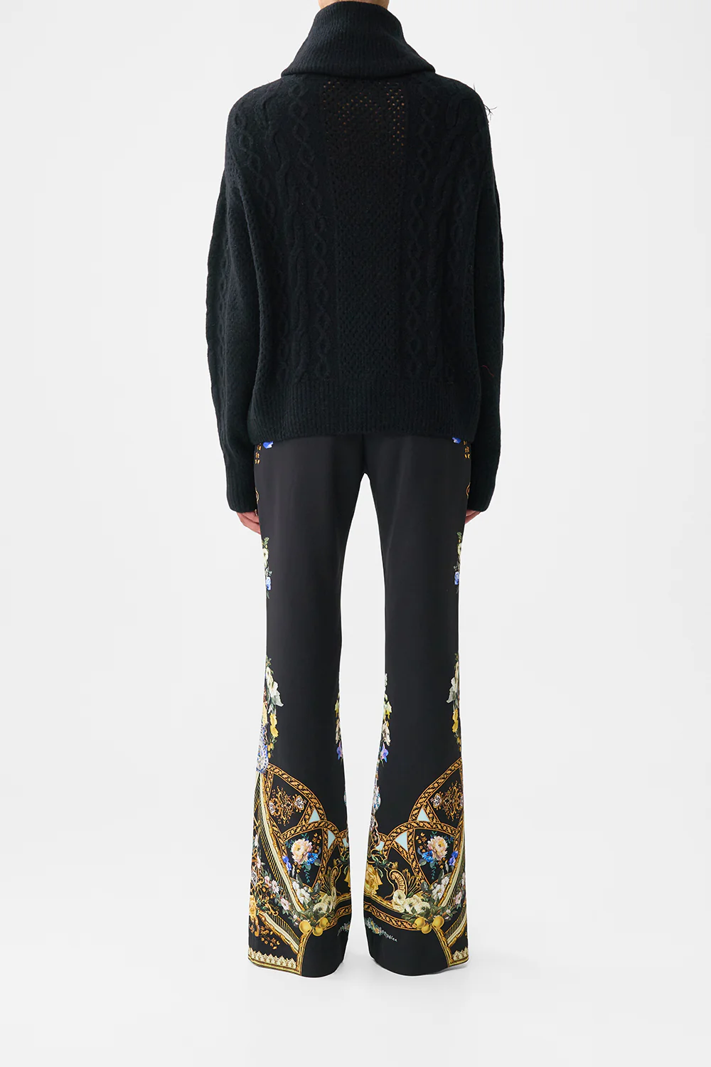 ROLL NECK JUMPER- BLACK OTTOMAN ELEGANCE