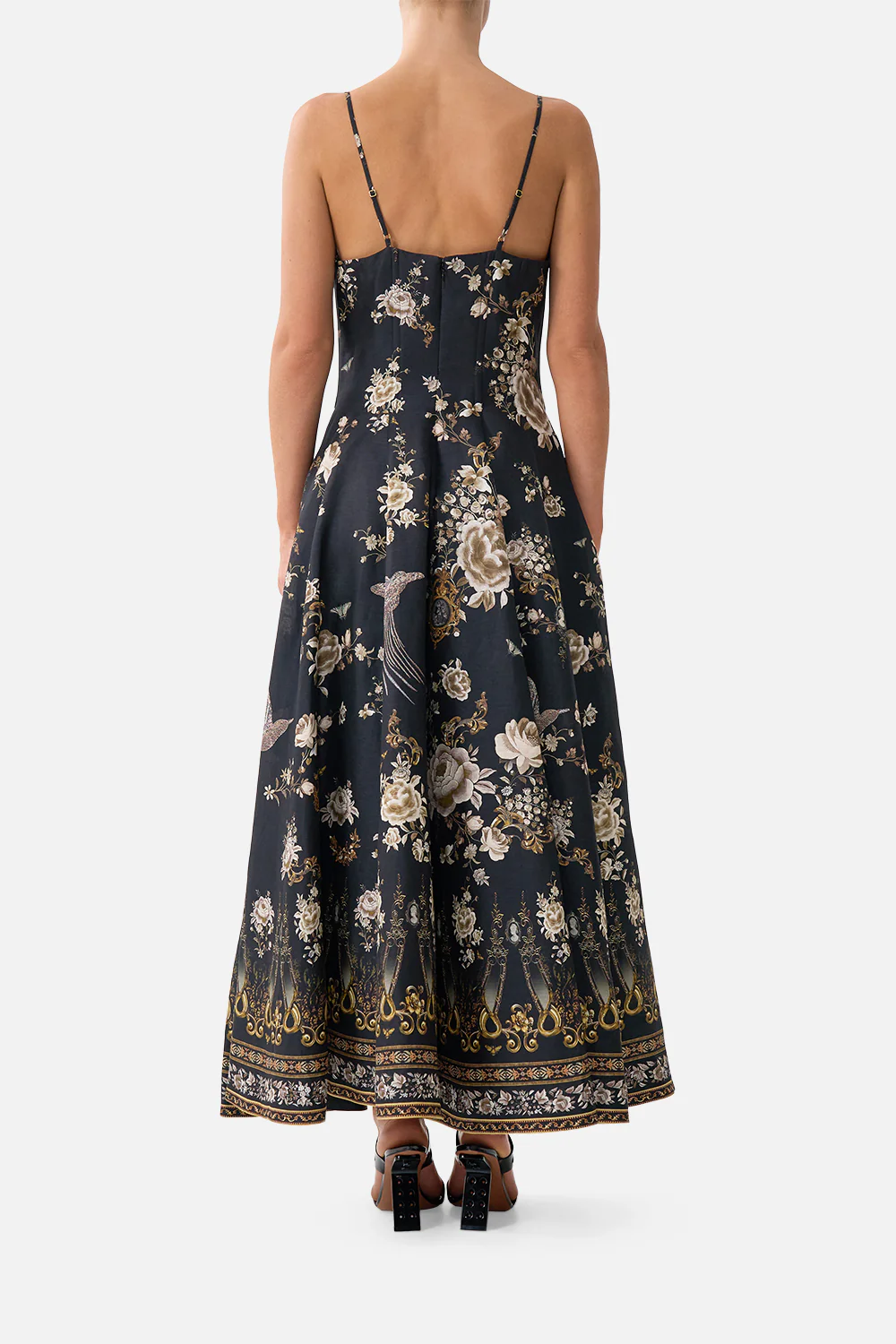 CORSET DRESS WITH LONG FLARED SKIRT FLAMENCO FOLKLORE