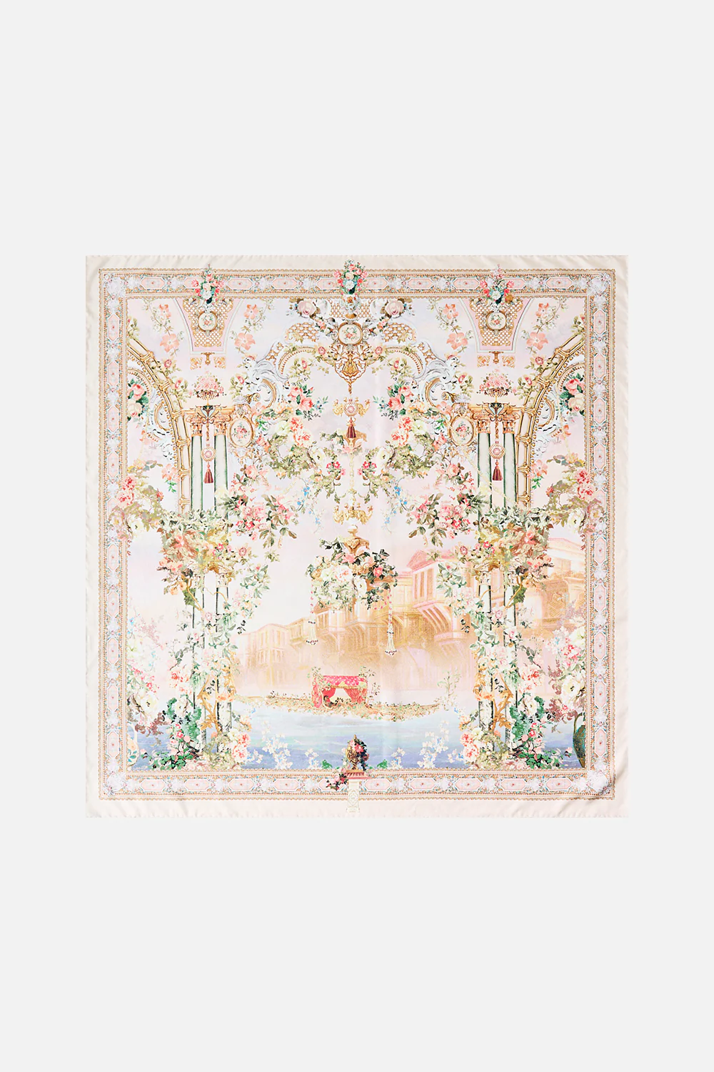 PRINTED SILK TWILL SQUARE SCARF TWILIGHT IN ISTANBUL