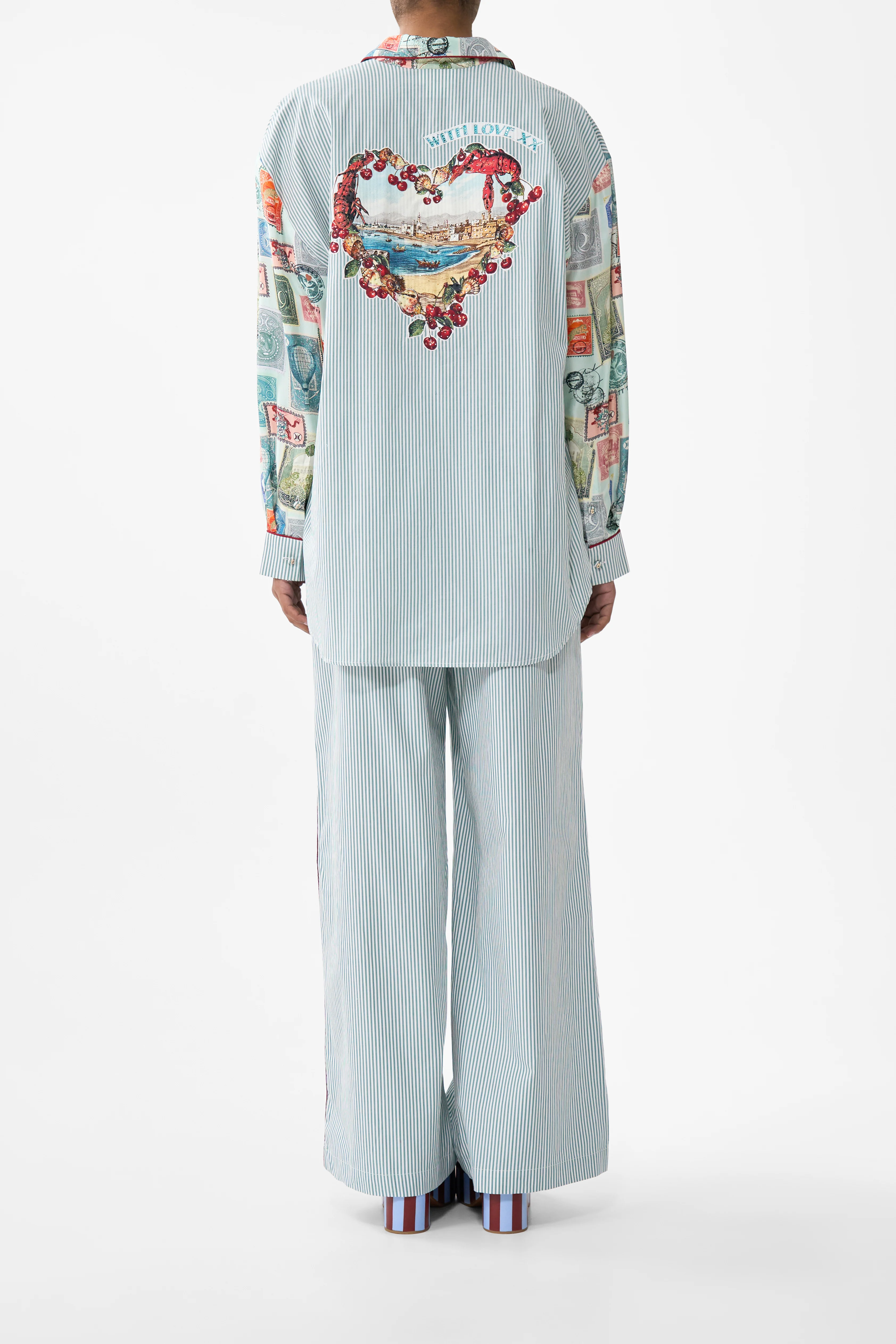 LONG SLEEVE OVERSIZED SHIRT WITH POCKET WITH LOVE FROM TÜRKIYE