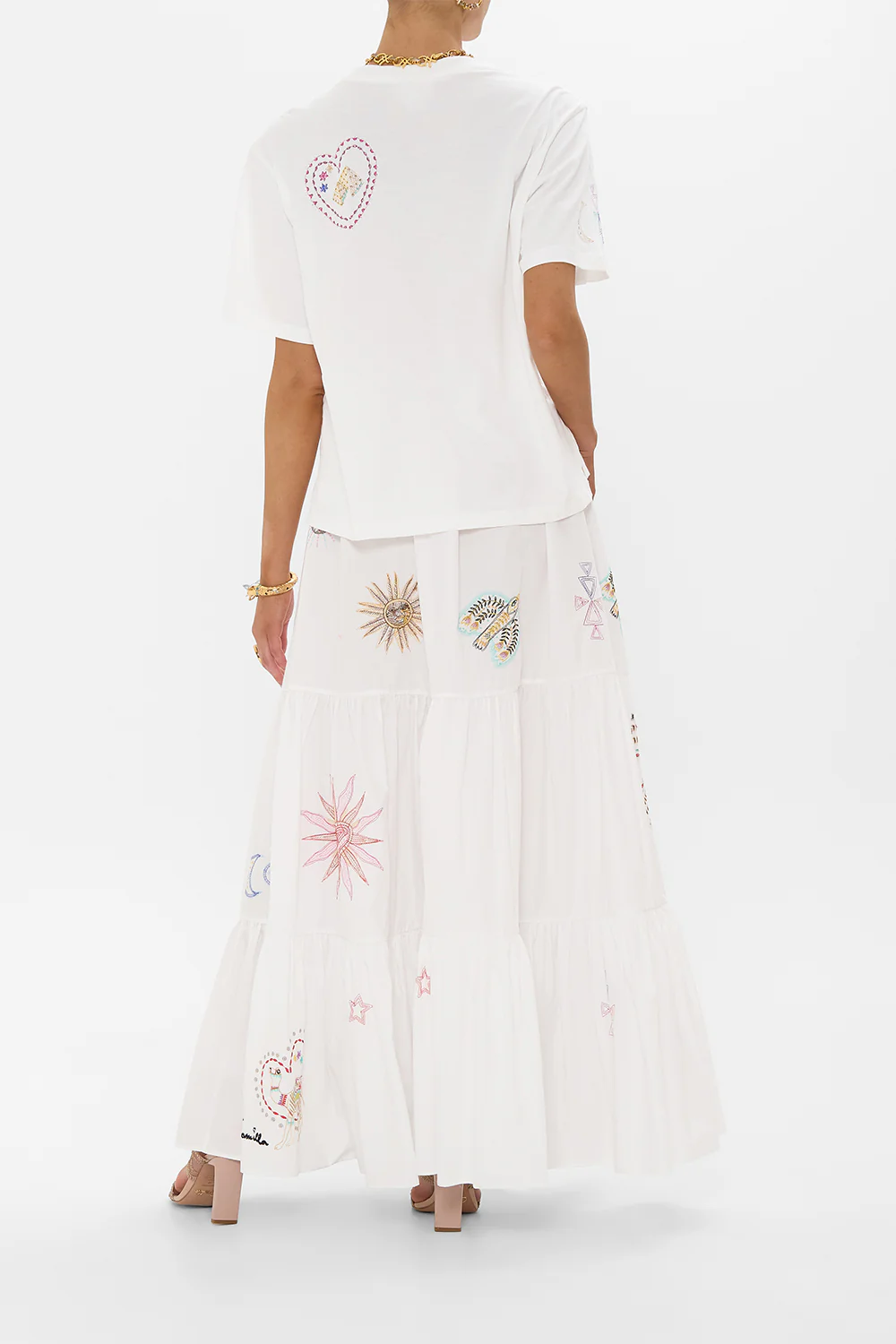 HIGH WAISTED TIERED SKIRT LIVING IN COLOUR