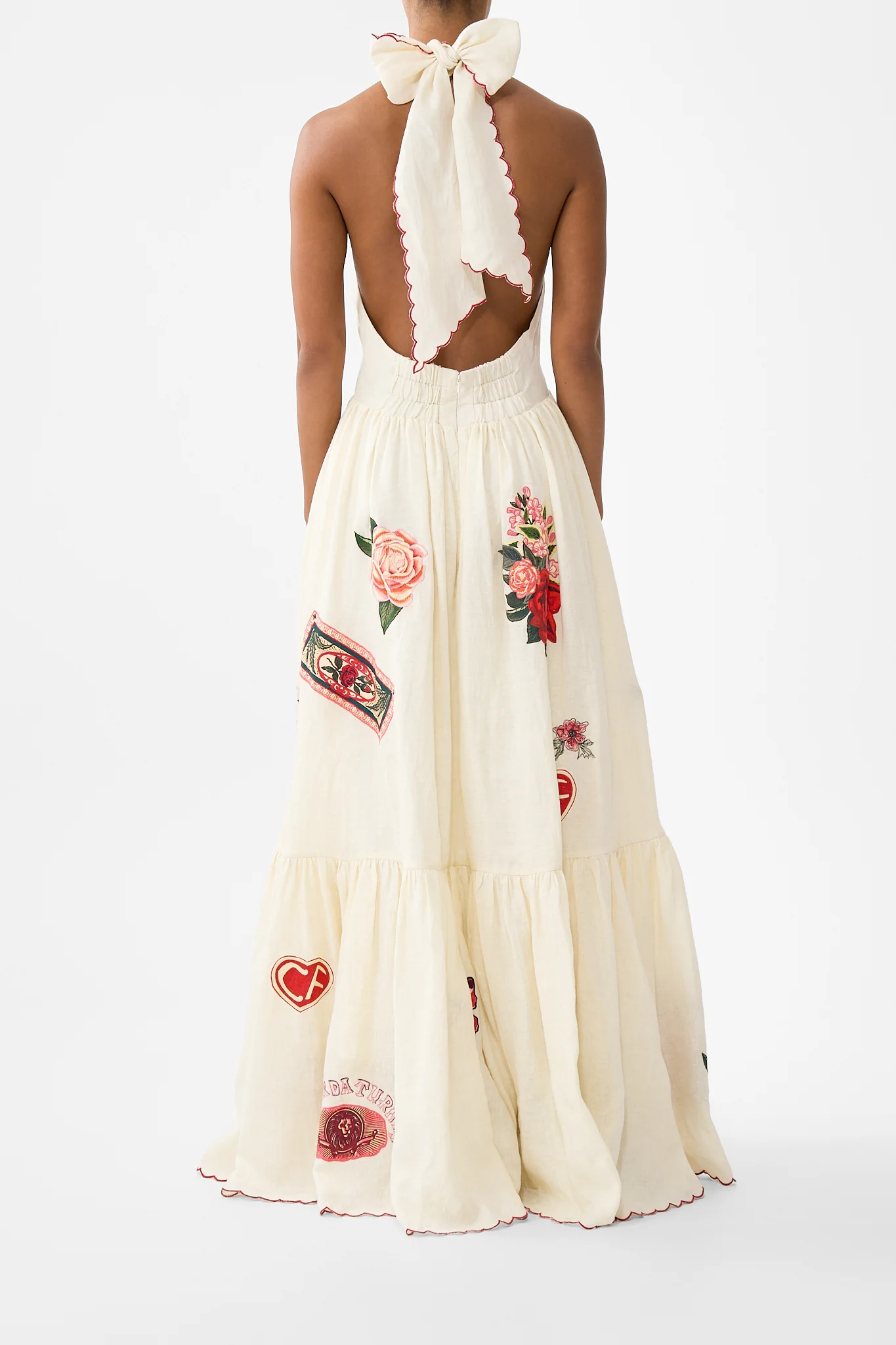 RUFFLE HEM HALTER DRESS HIGH CLASS HOOKAH