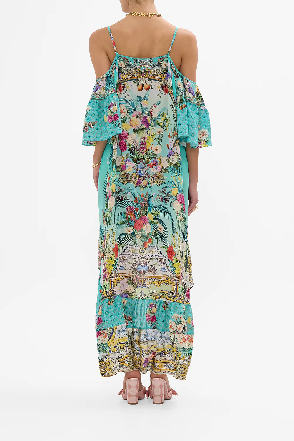 COLD SHOULDER HIGH LOW DRESS GARDENS OF QUELUZ