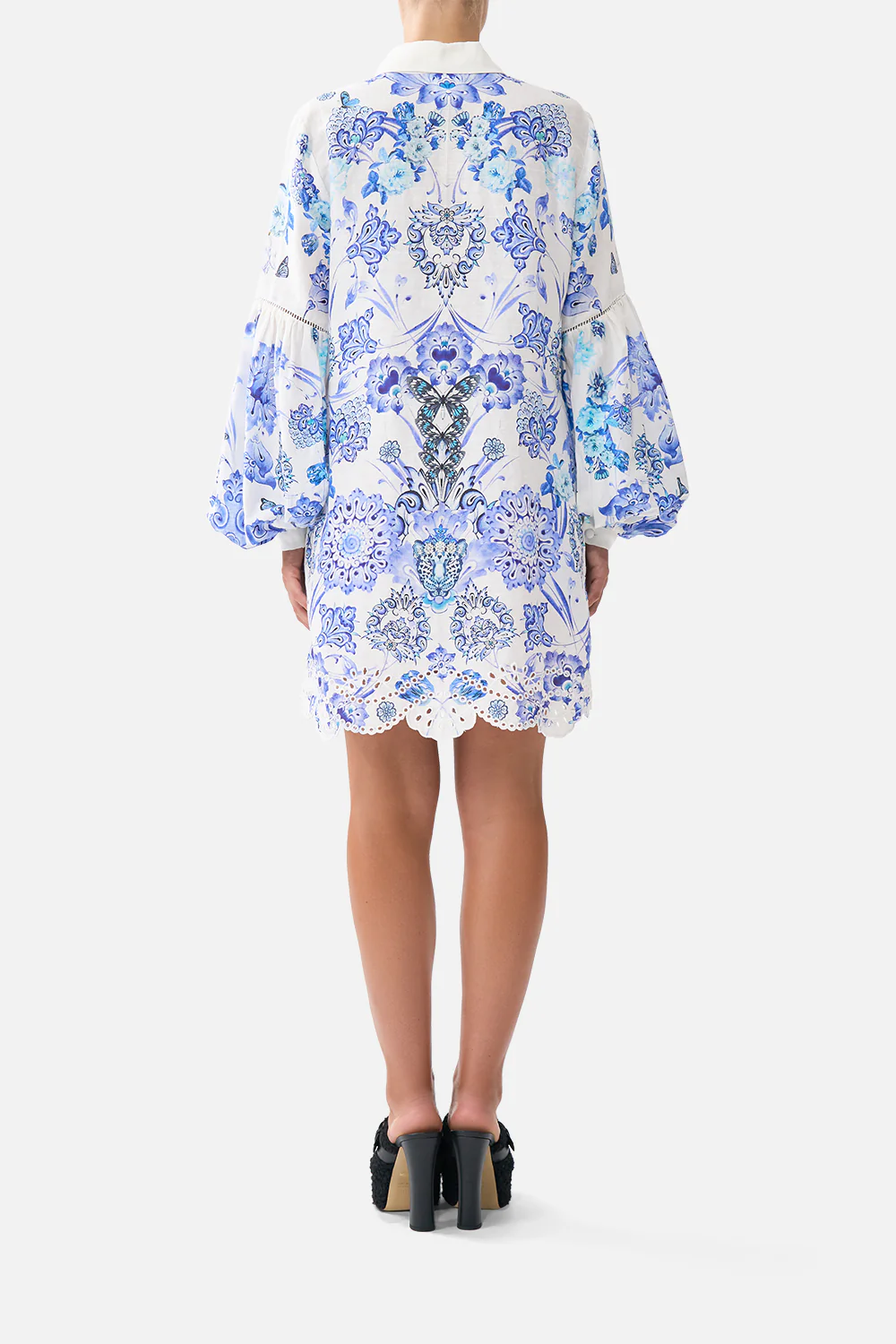 SHIRT DRESS WITH BLOUSON SLEEVE ALL ABOUT THAT LACE